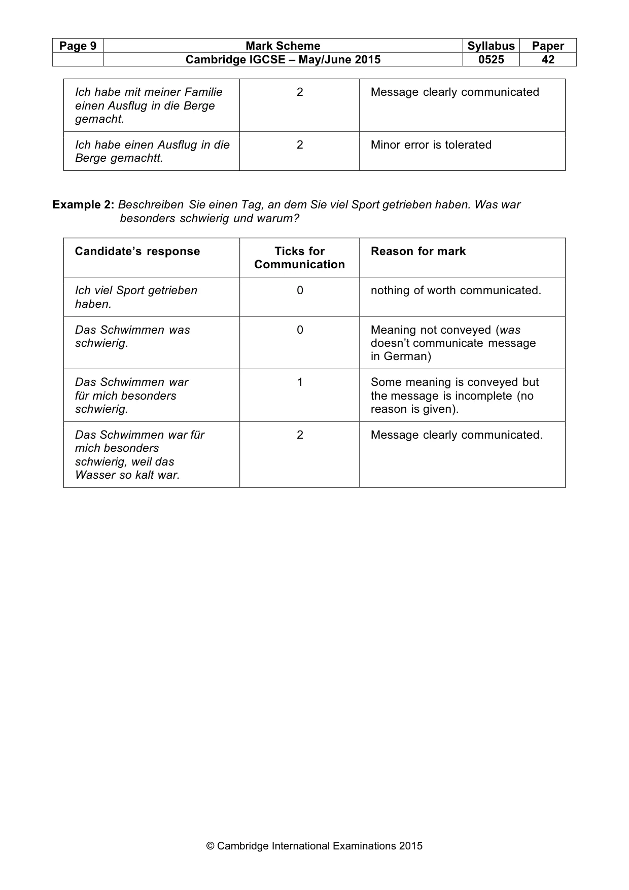 Mark scheme, page 9 of 20