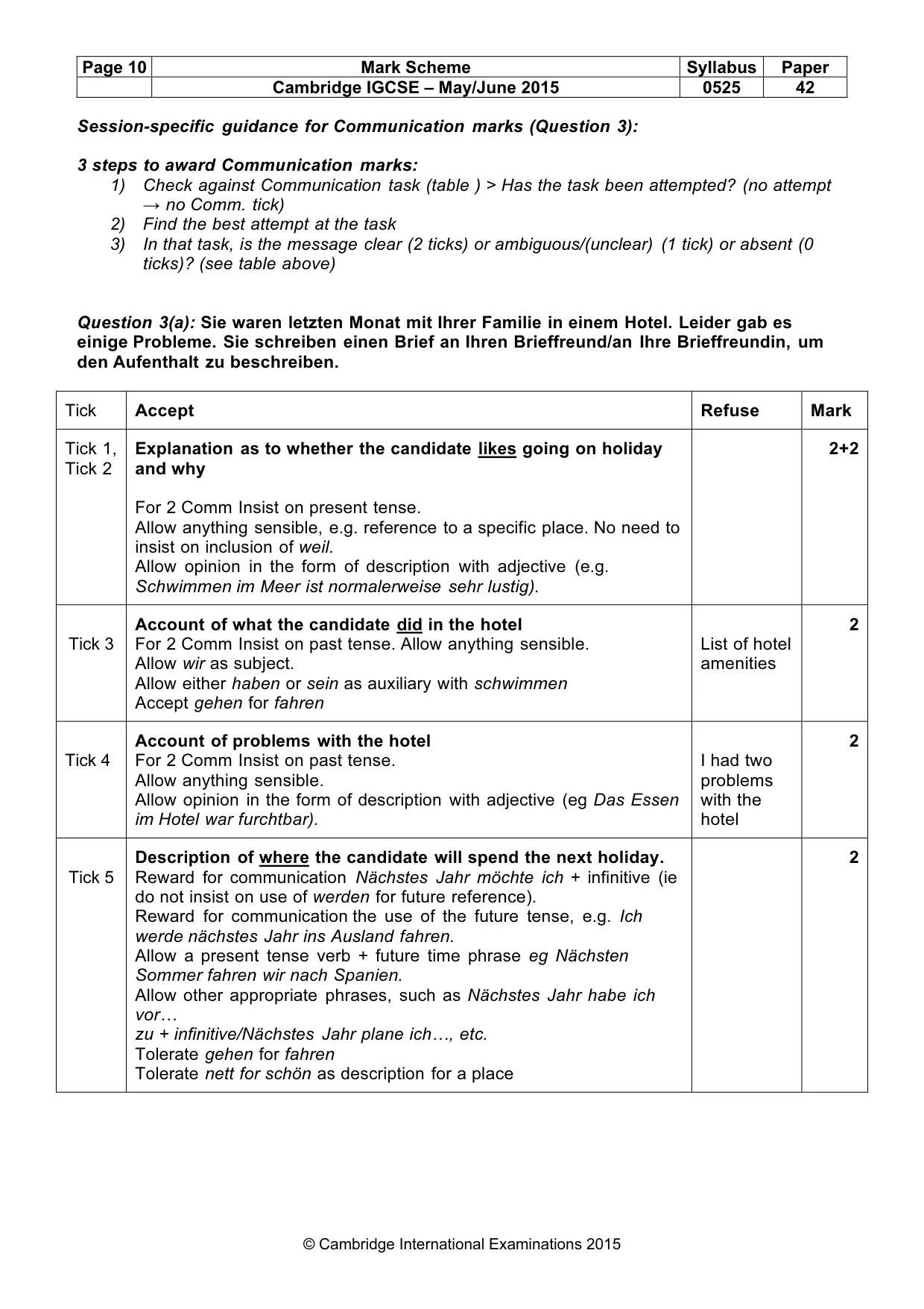 Mark scheme, page 10 of 20