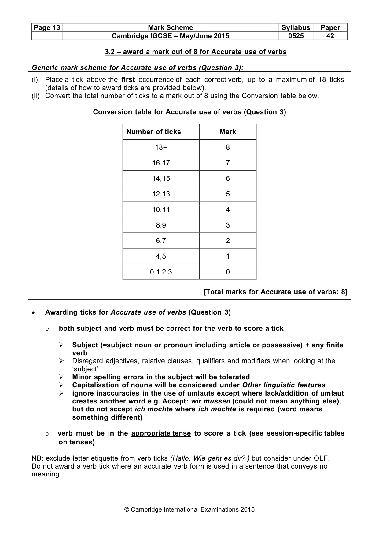 Mark scheme, page 13 of 20