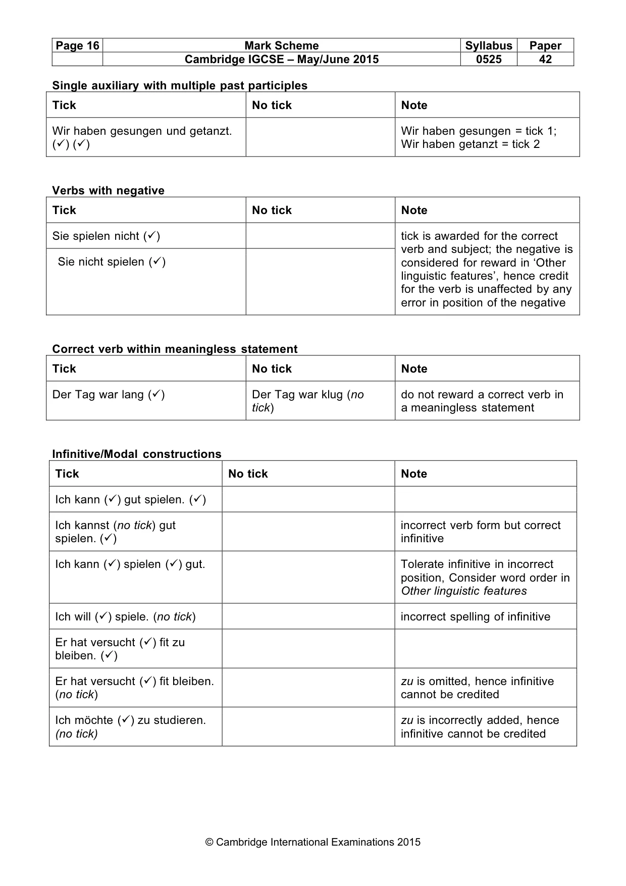 Mark scheme, page 16 of 20
