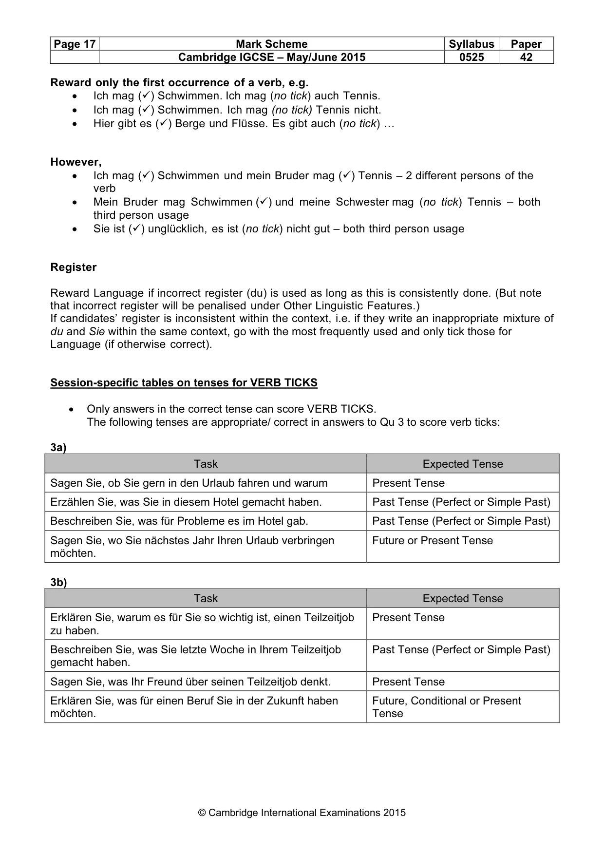 Mark scheme, page 17 of 20
