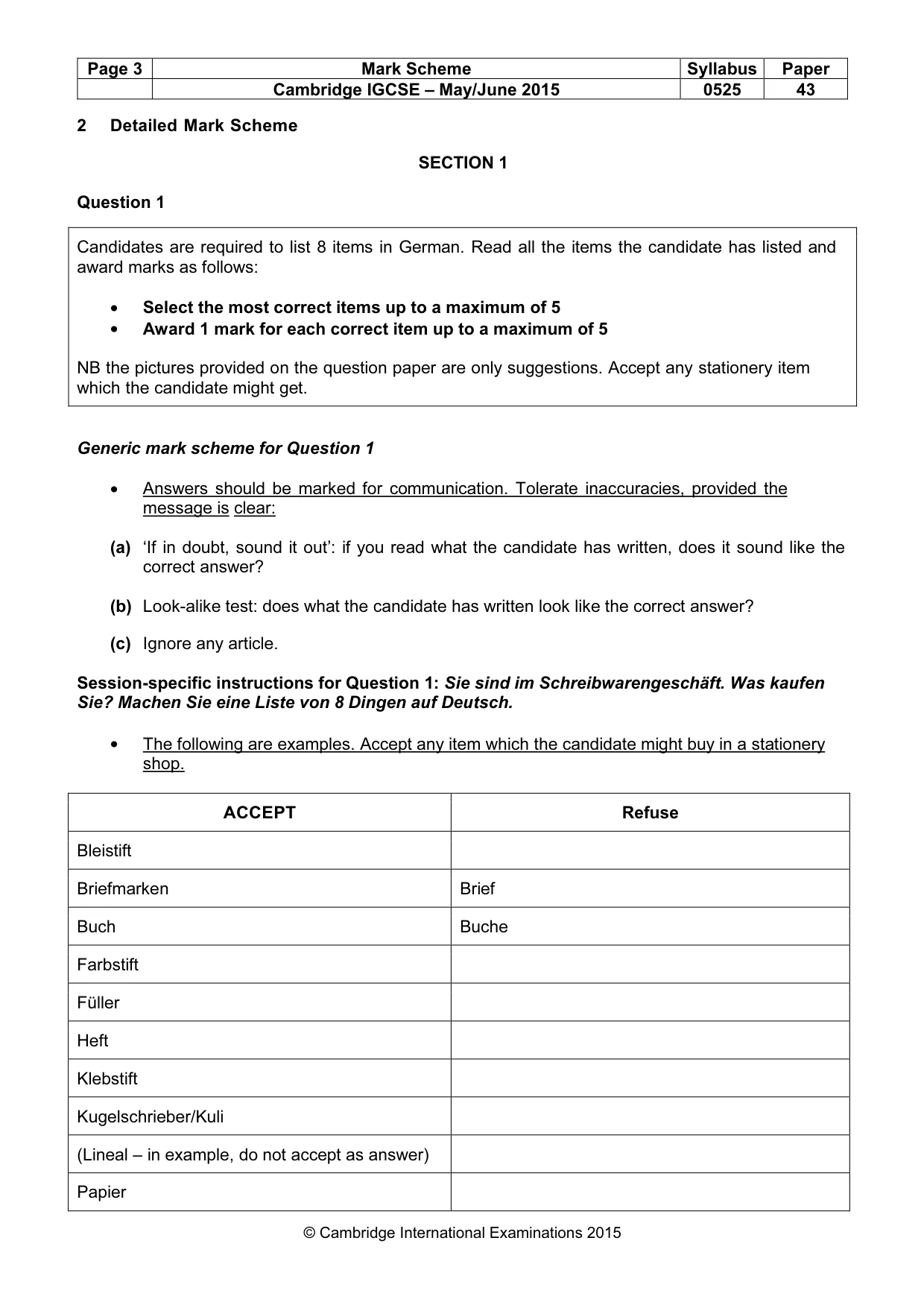 Mark scheme, page 3 of 20