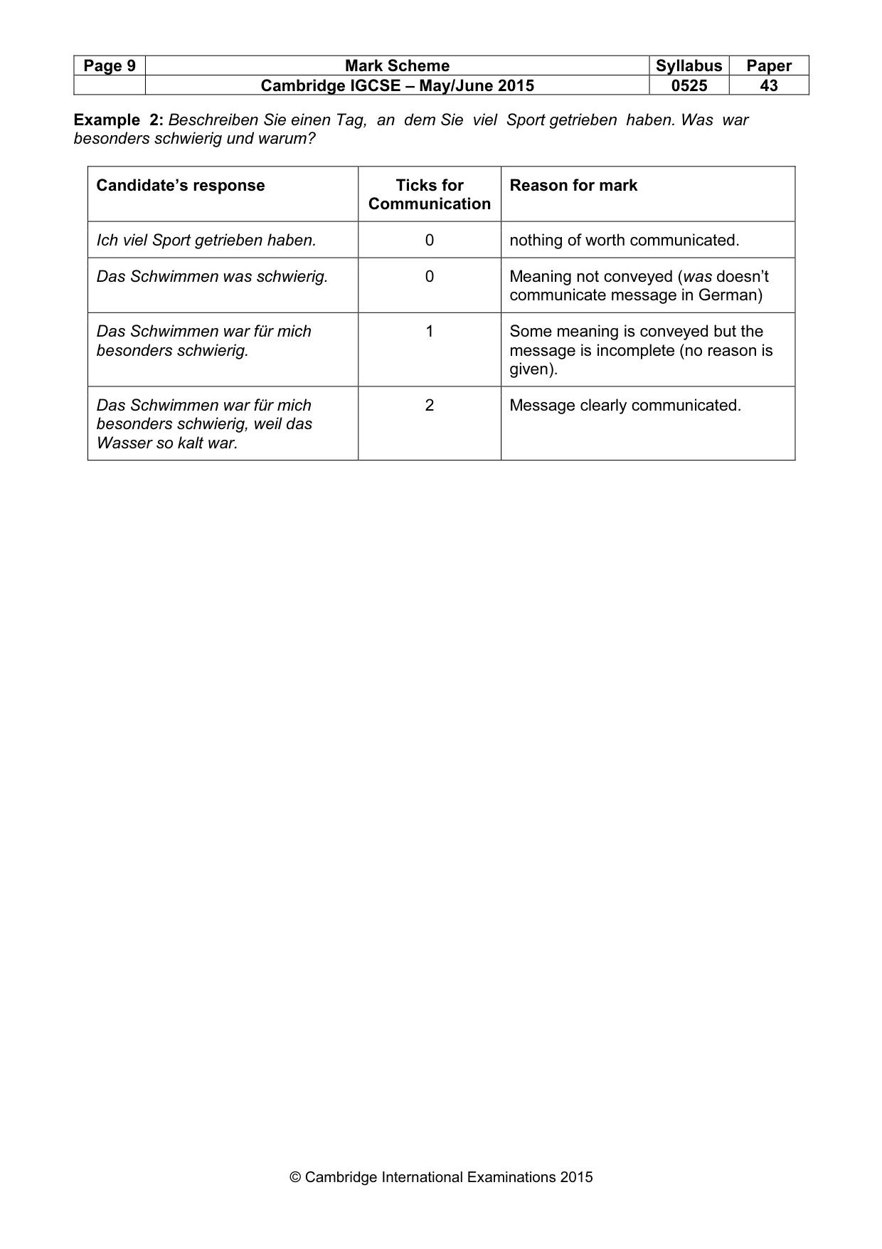 Mark scheme, page 9 of 20