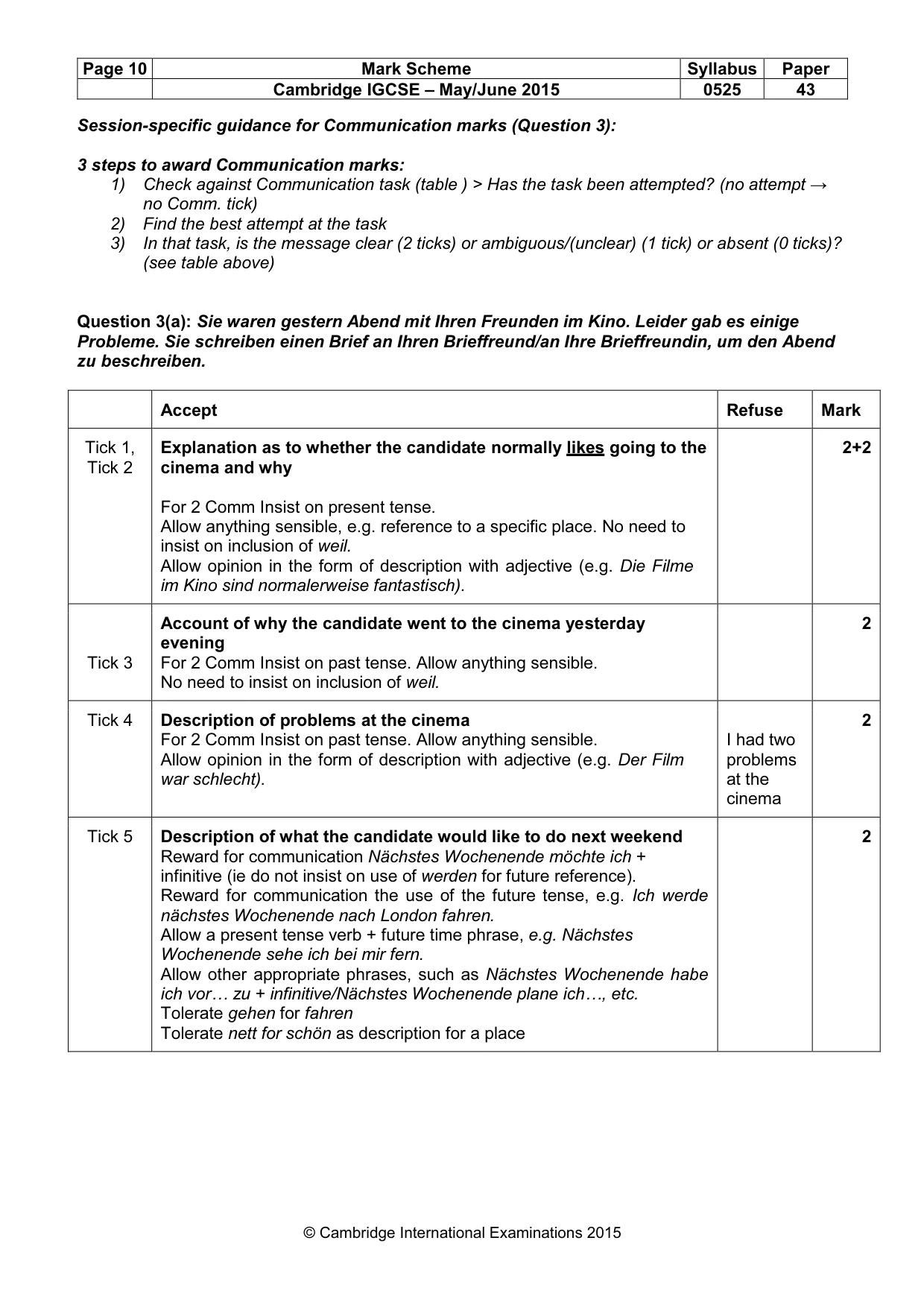 Mark scheme, page 10 of 20