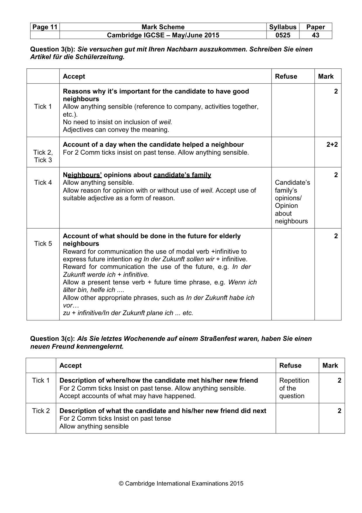 Mark scheme, page 11 of 20