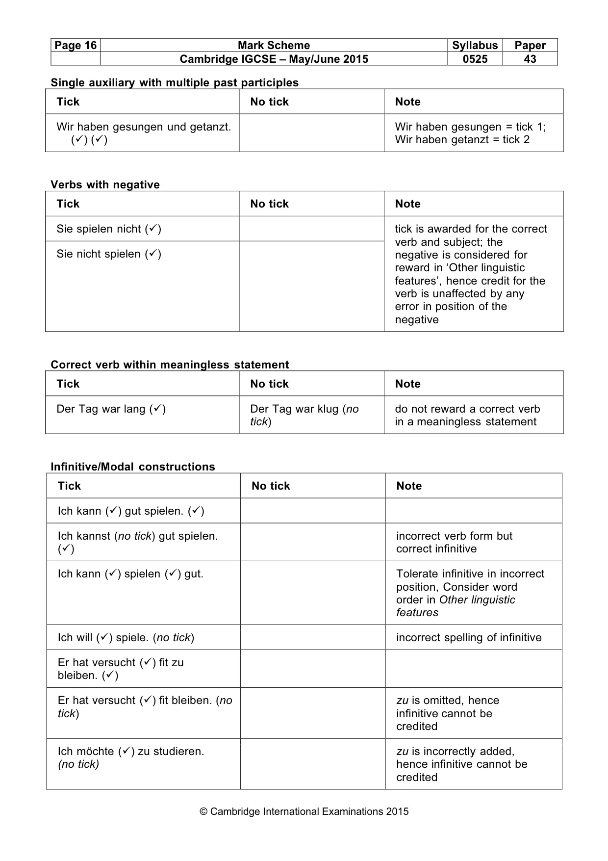 Mark scheme, page 16 of 20