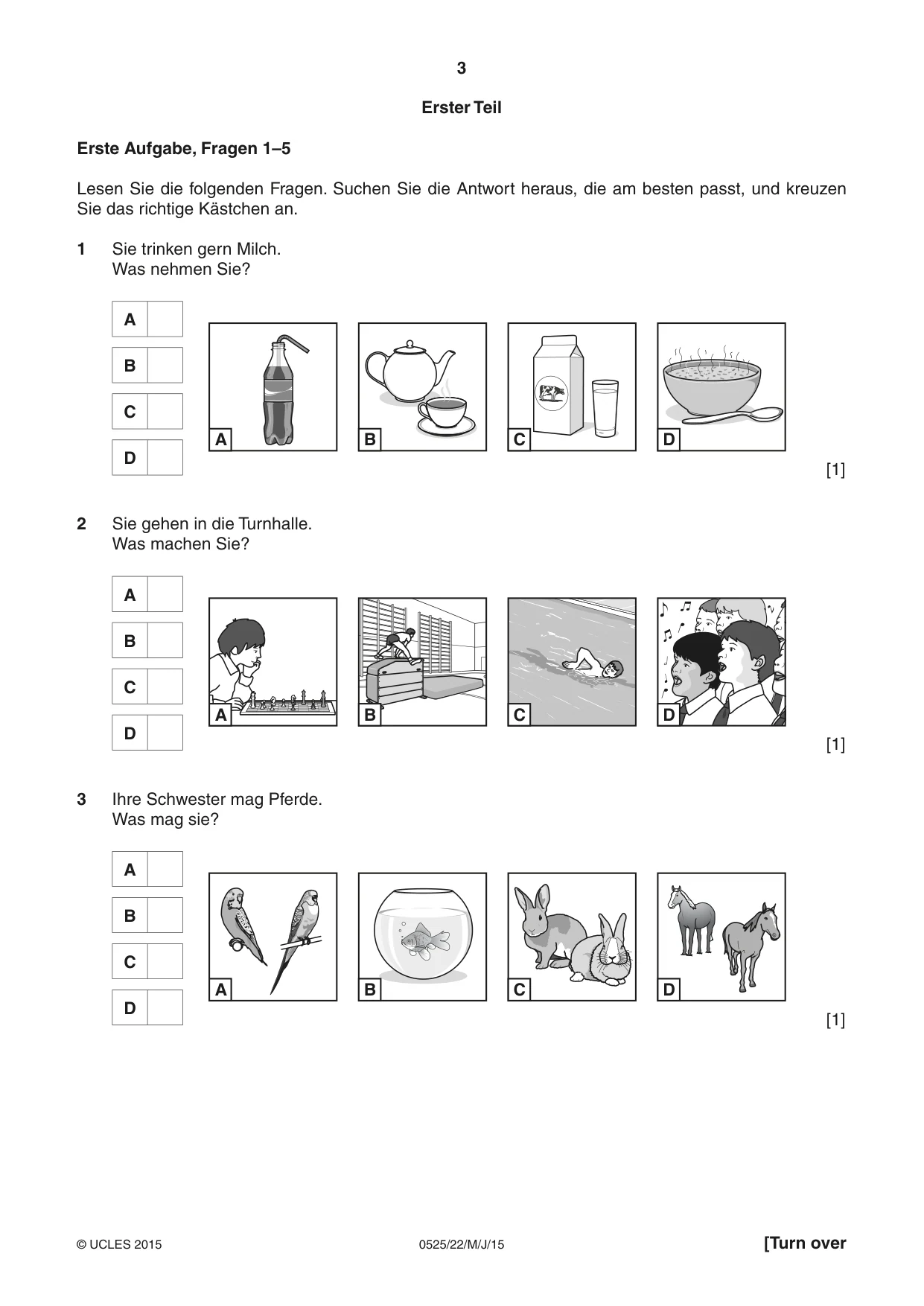 Cambridge IGCSE German - Foreign Language 0525 2015 May/June Paper 2 · Variant 2 question paper, page 3 of 16