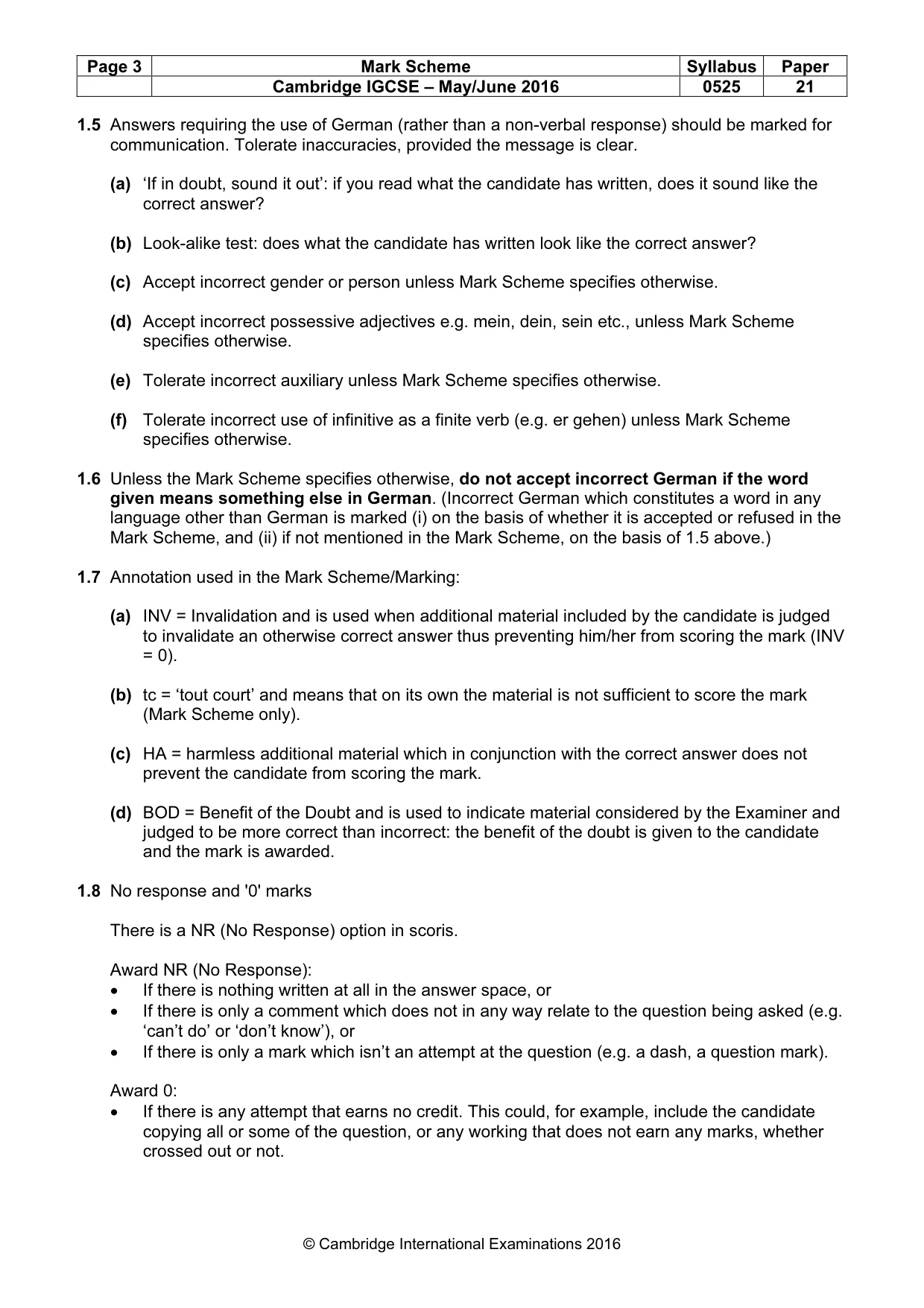 Mark scheme, page 3 of 10