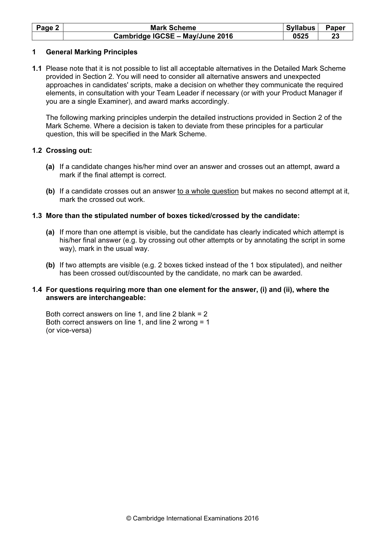 Mark scheme, page 2 of 10