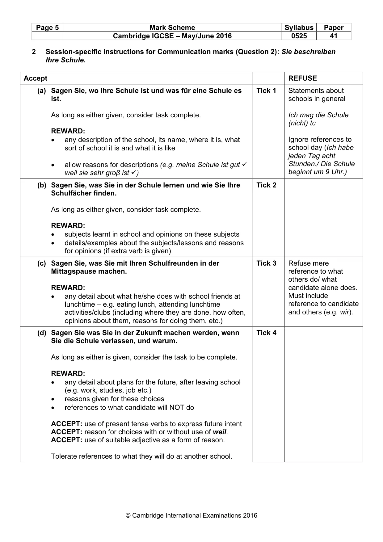 Mark scheme, page 5 of 18