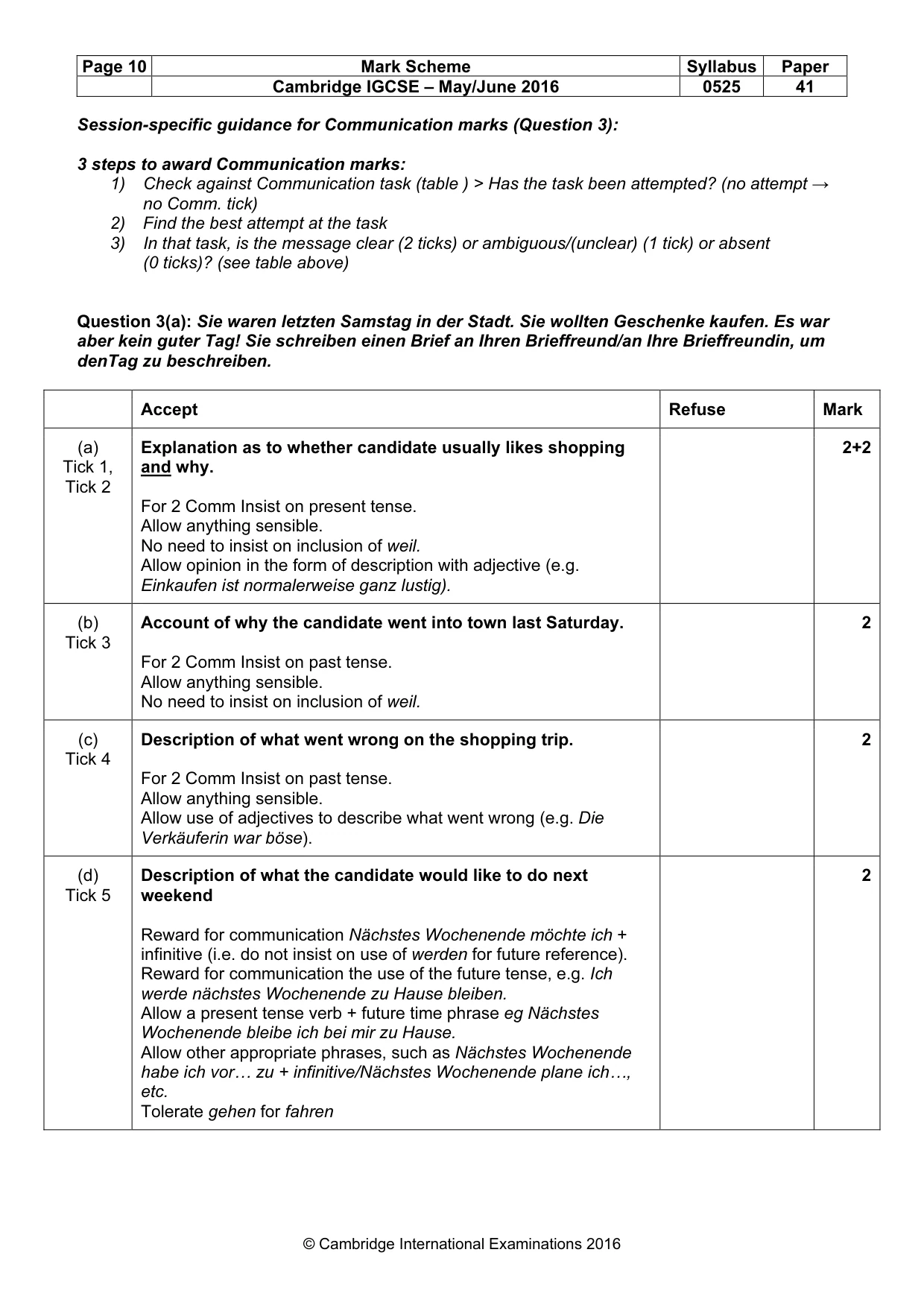 Mark scheme, page 10 of 18