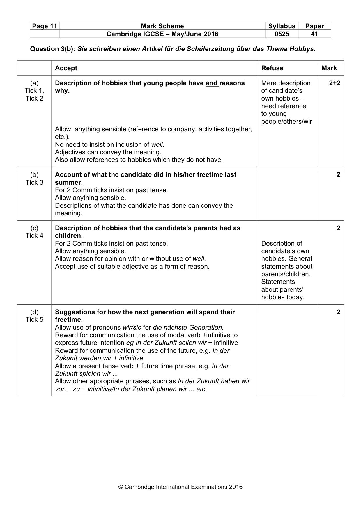 Mark scheme, page 11 of 18