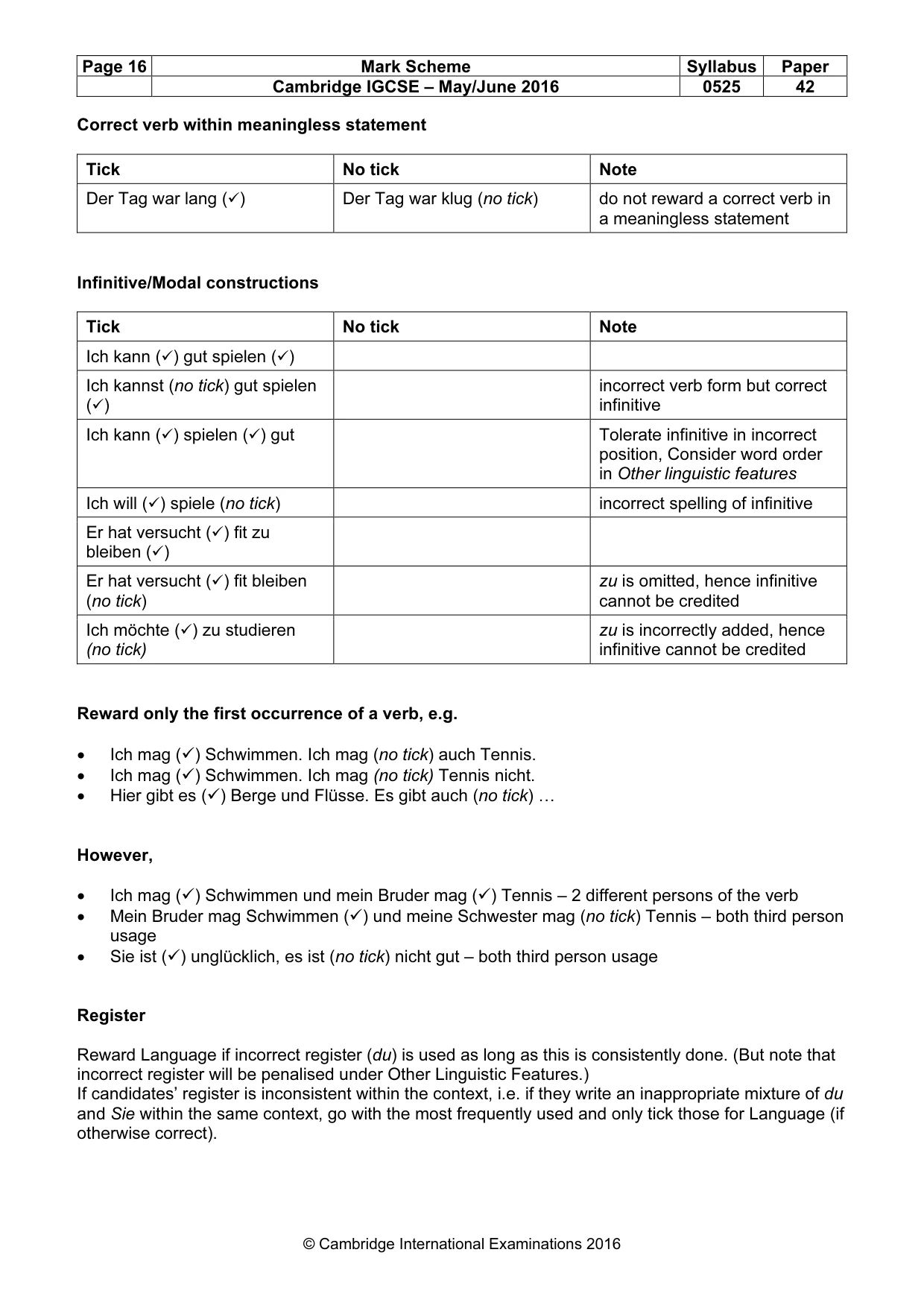 Mark scheme, page 16 of 18