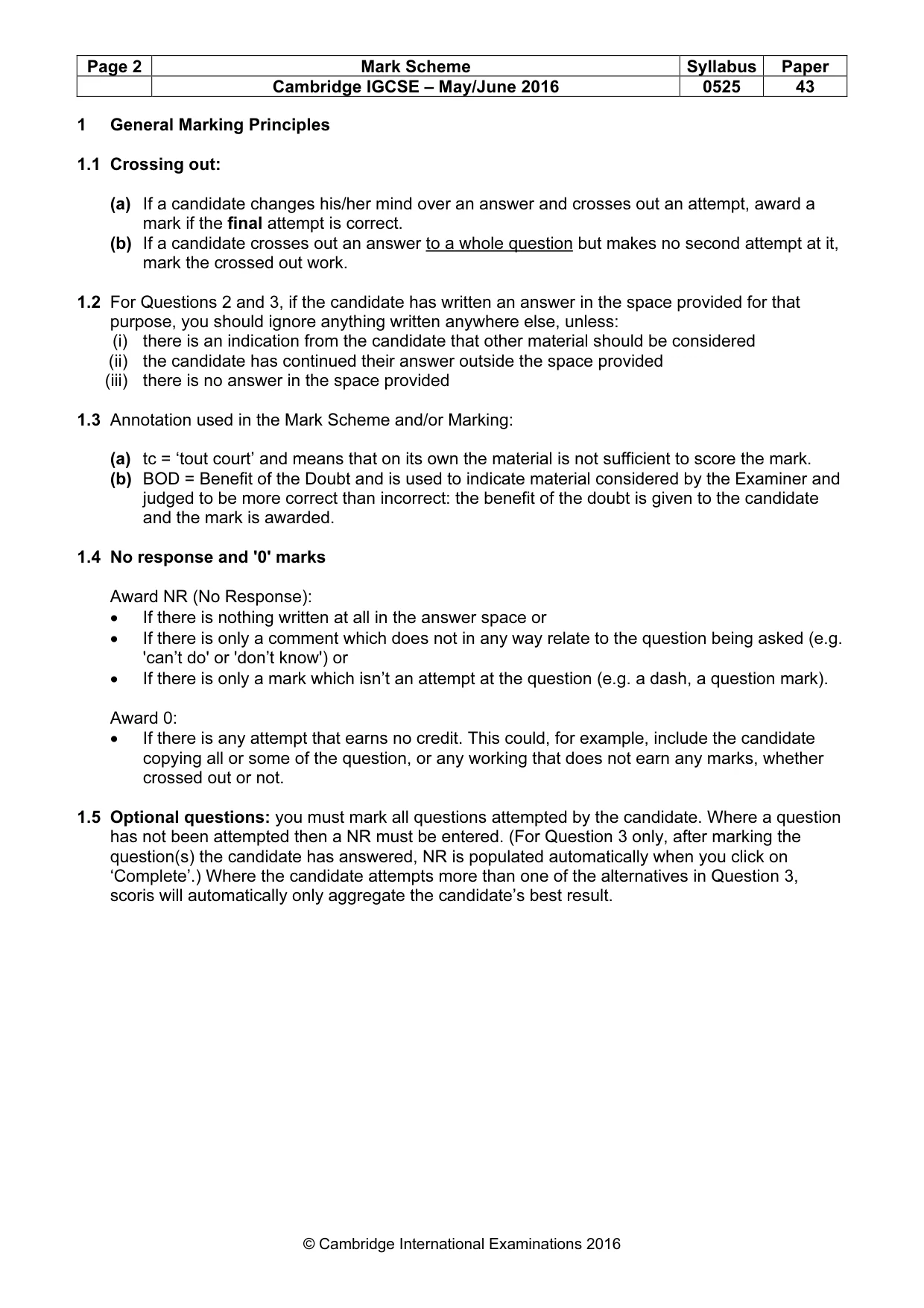 Mark scheme, page 2 of 18