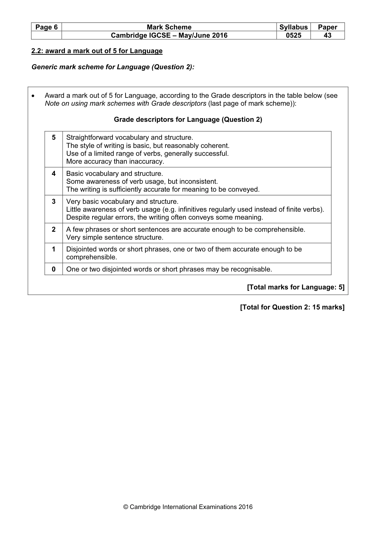 Mark scheme, page 6 of 18