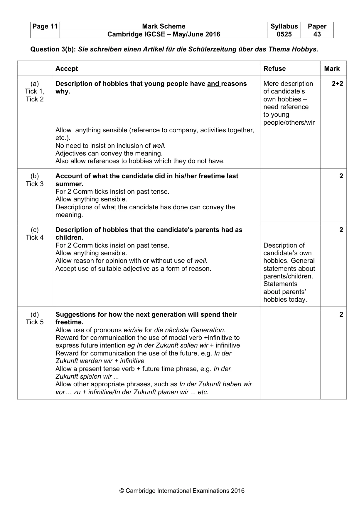 Mark scheme, page 11 of 18