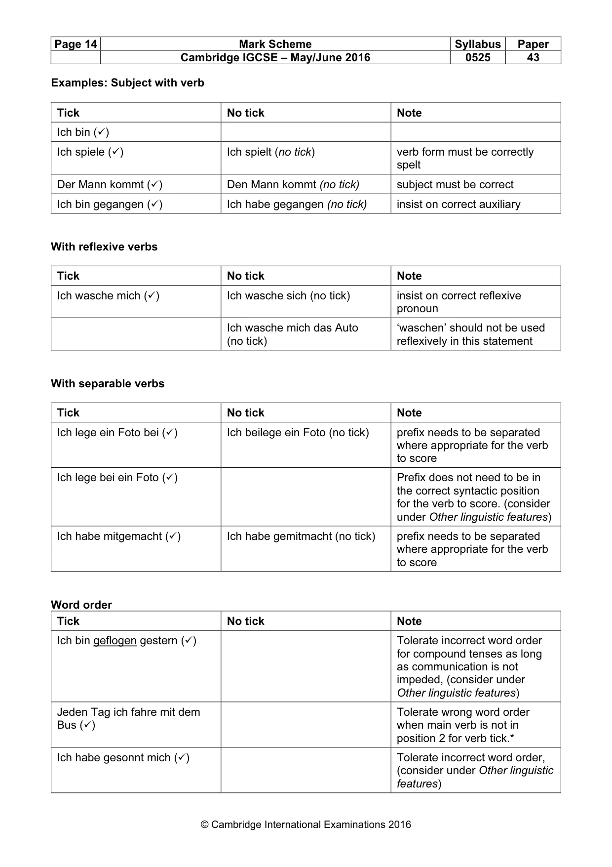 Mark scheme, page 14 of 18