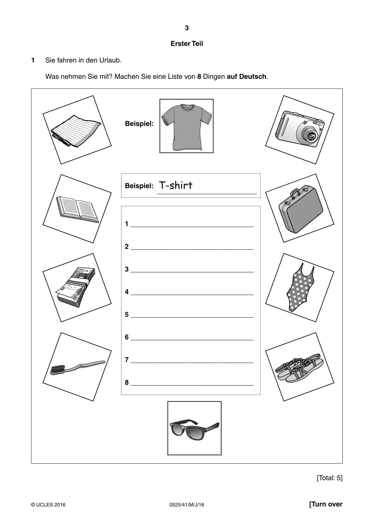 Cambridge IGCSE German - Foreign Language 0525 2016 May/June Paper 4 · Variant 1 question paper, page 3 of 8