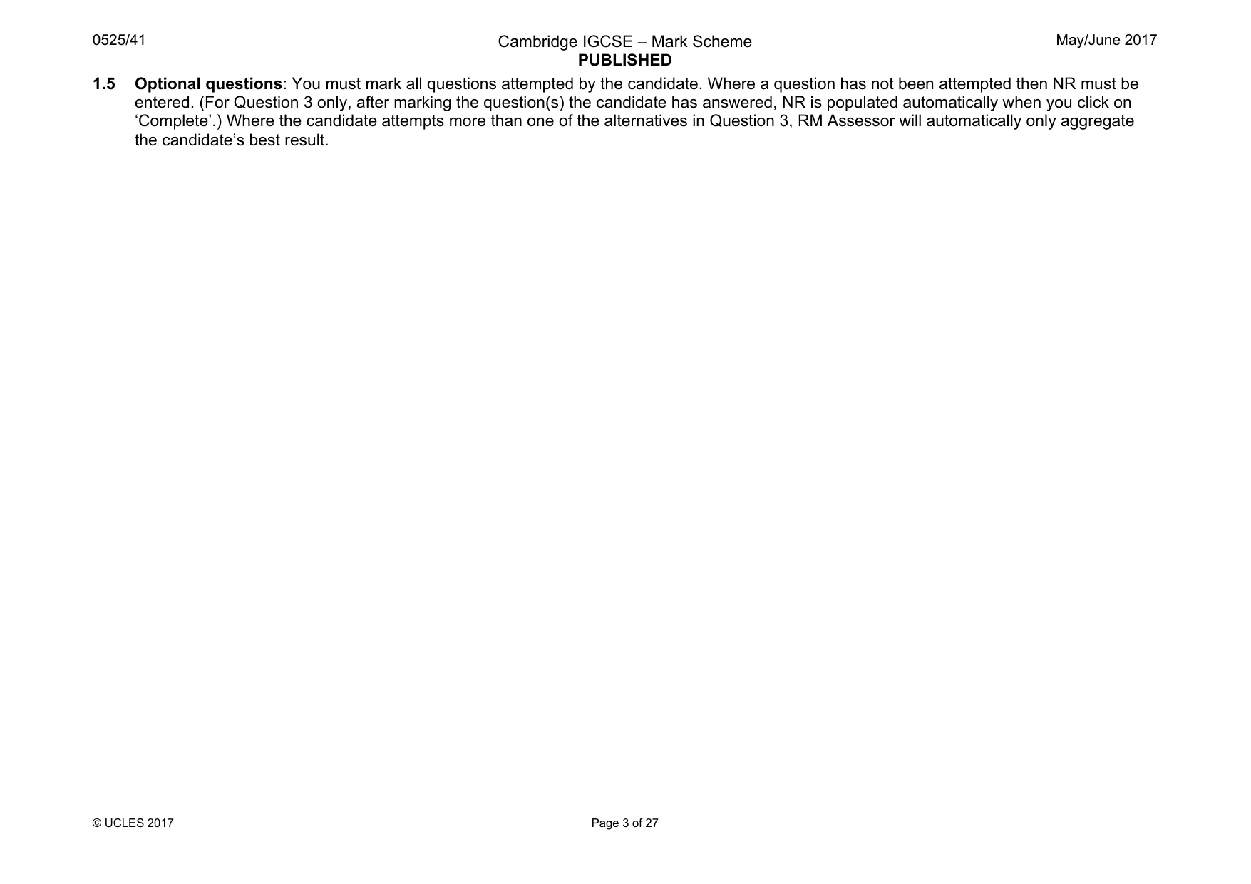 Mark scheme, page 3 of 27