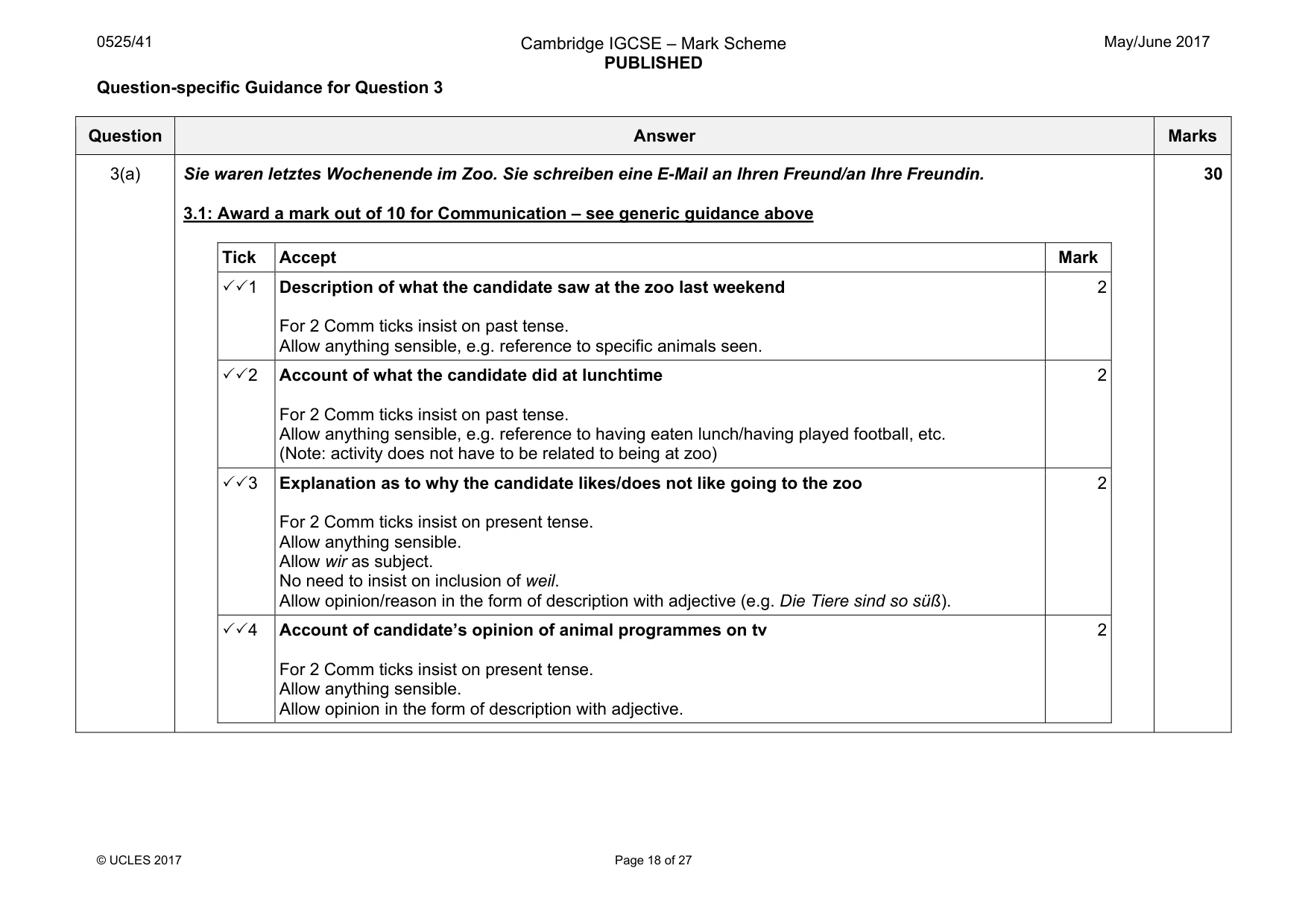 Mark scheme, page 18 of 27