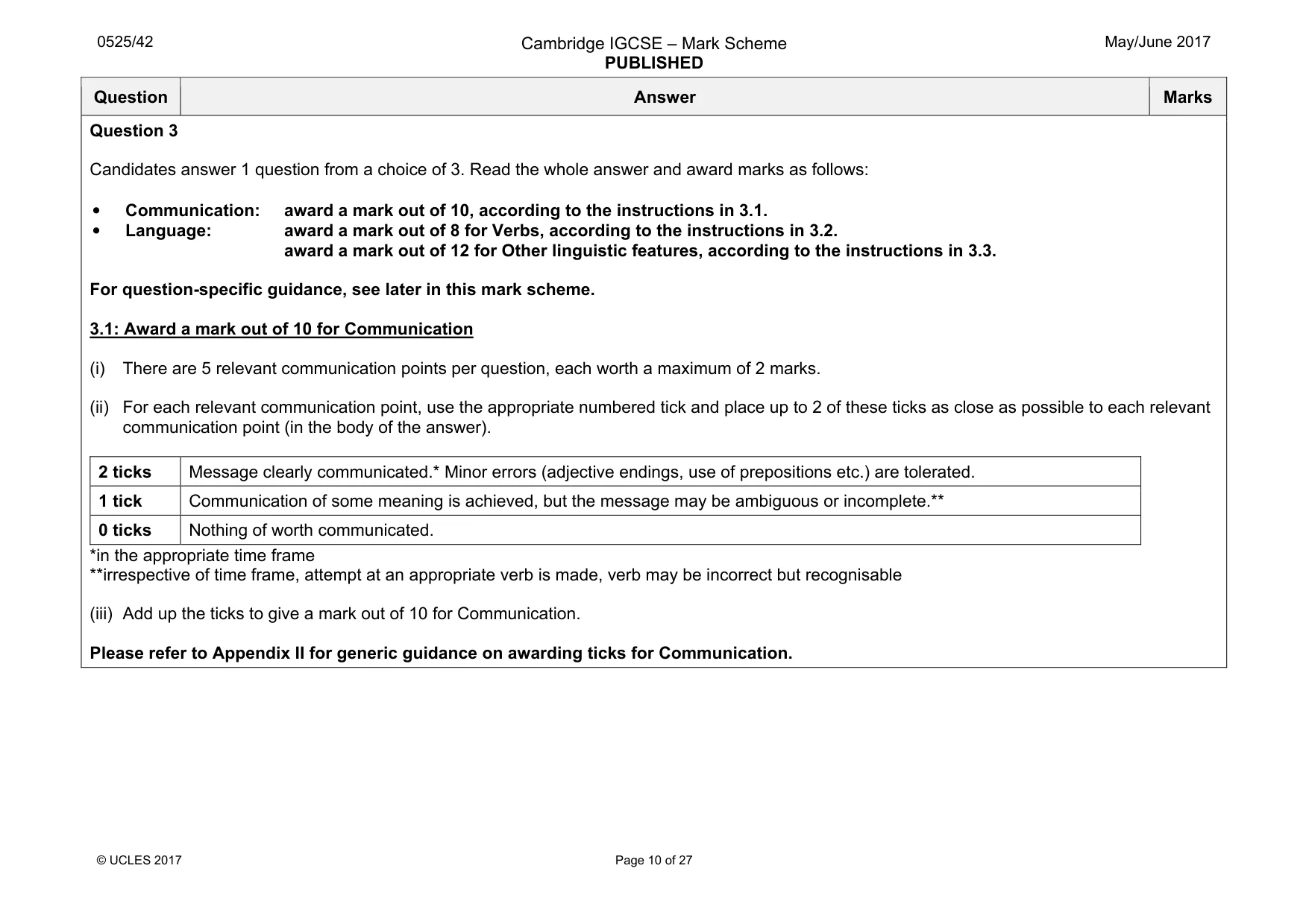 Mark scheme, page 10 of 27