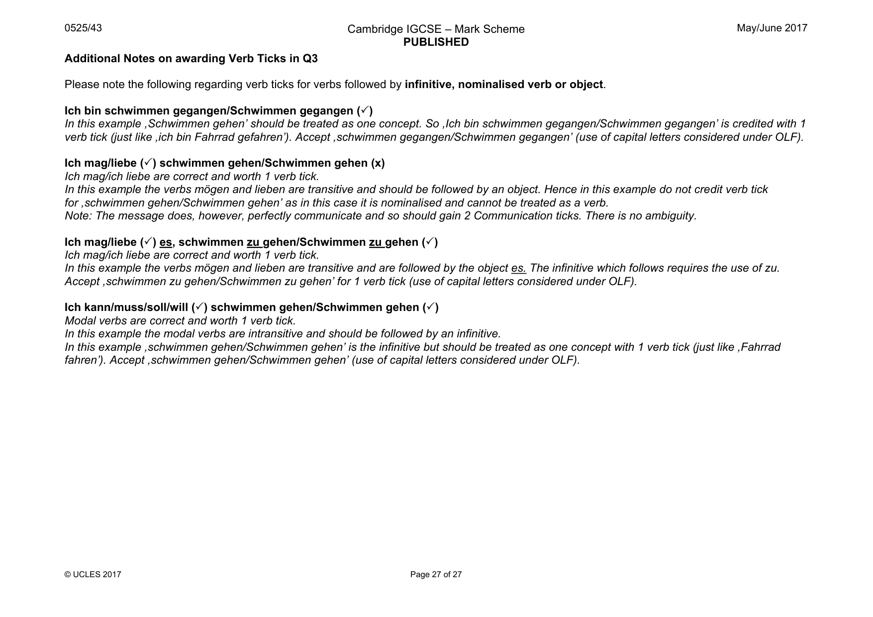 Mark scheme, page 27 of 27