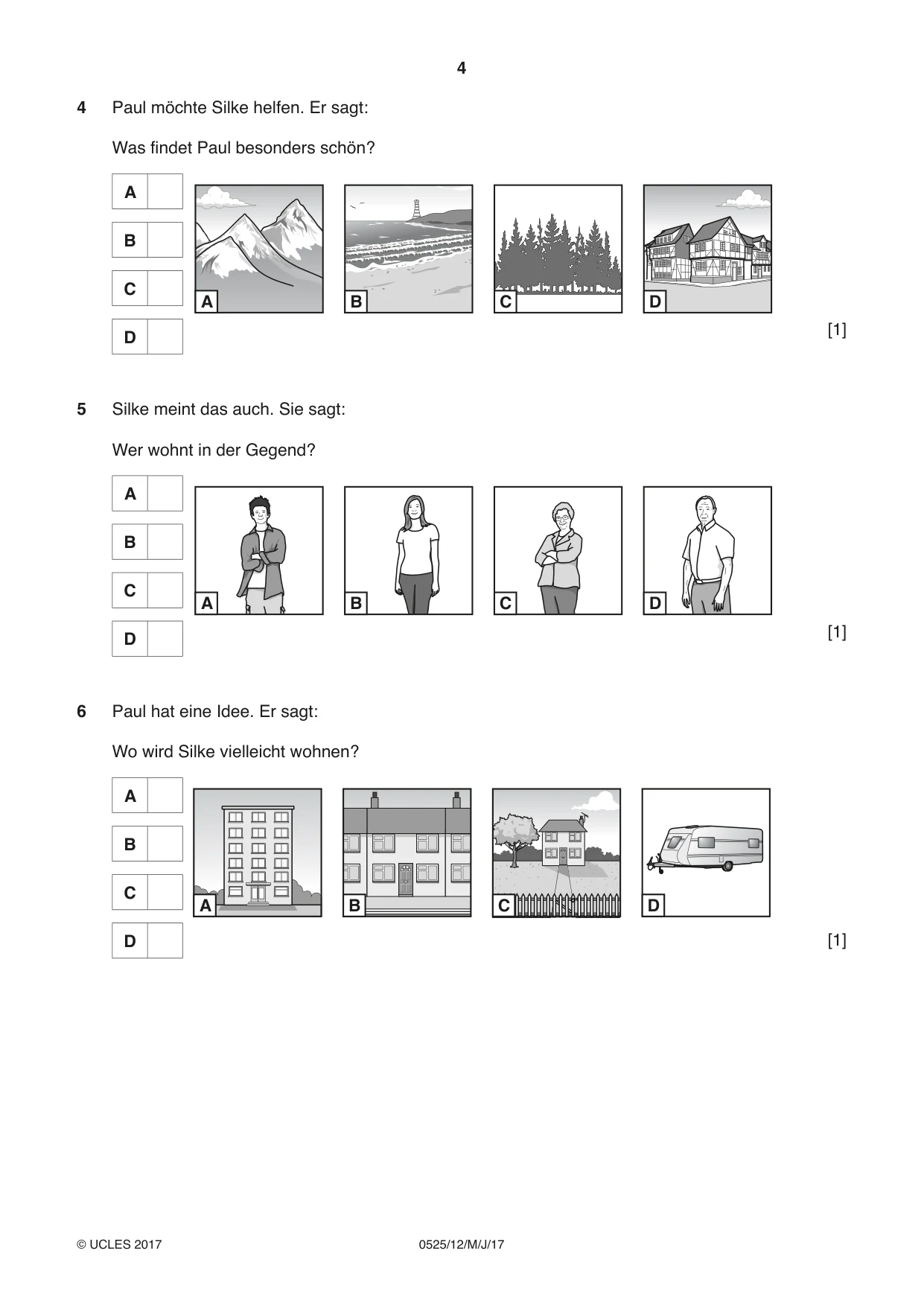 Cambridge IGCSE German - Foreign Language 0525 2017 May/June Paper 1 · Variant 2 question paper, page 4 of 16