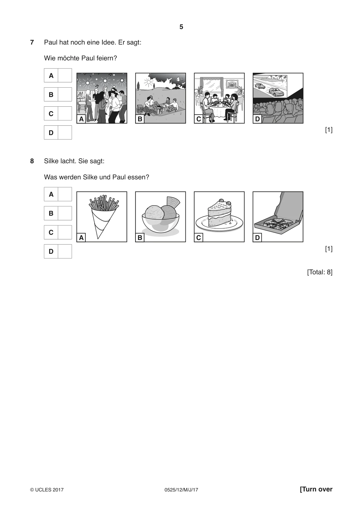 Cambridge IGCSE German - Foreign Language 0525 2017 May/June Paper 1 · Variant 2 question paper, page 5 of 16