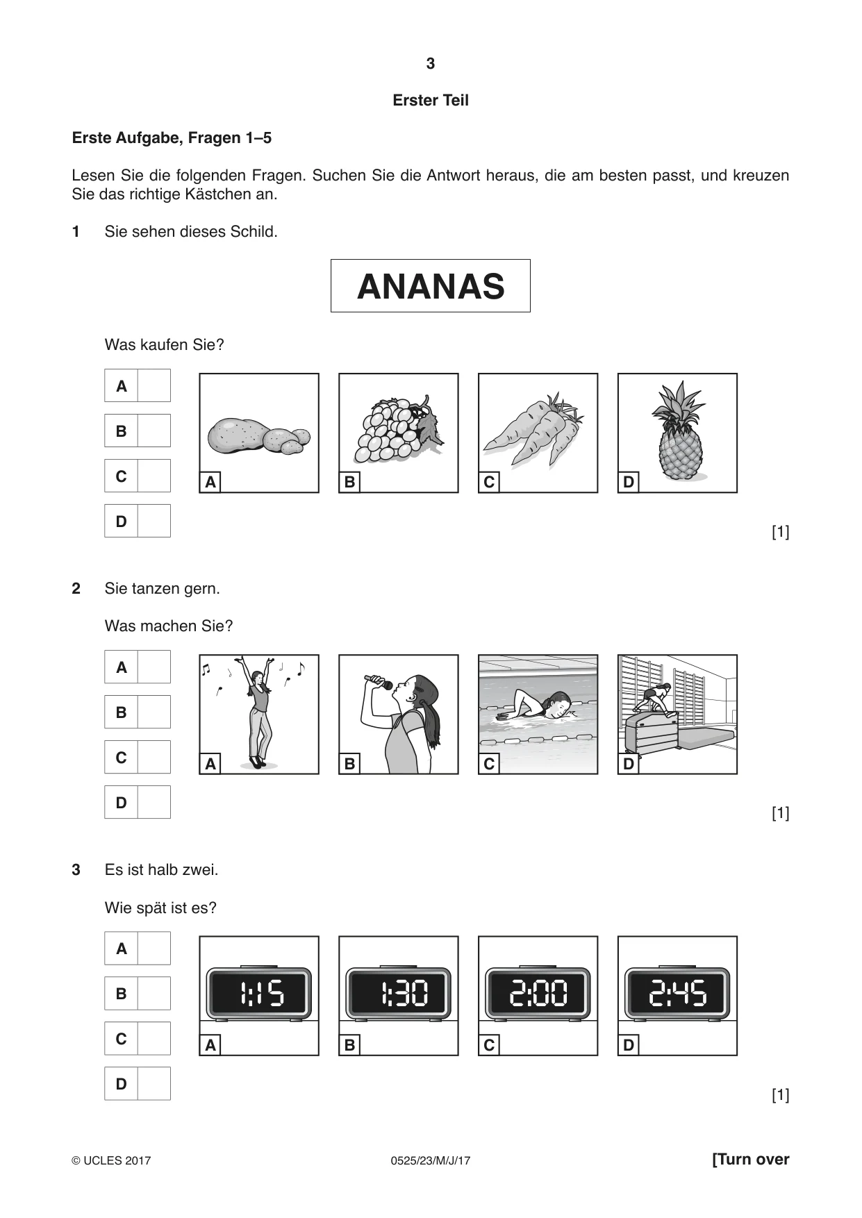 Cambridge IGCSE German - Foreign Language 0525 2017 May/June Paper 2 · Variant 3 question paper, page 3 of 16