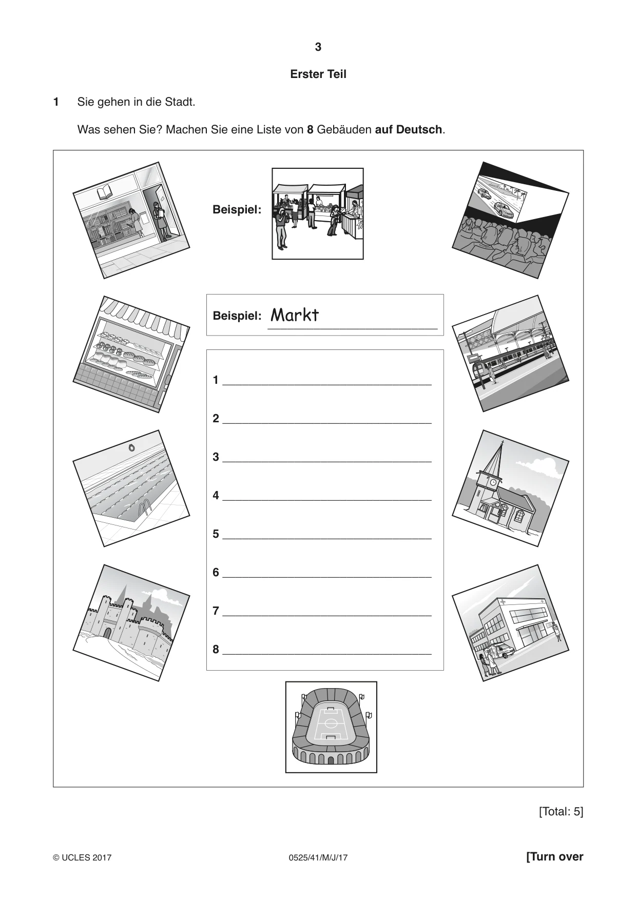 Cambridge IGCSE German - Foreign Language 0525 2017 May/June Paper 4 · Variant 1 question paper, page 3 of 8