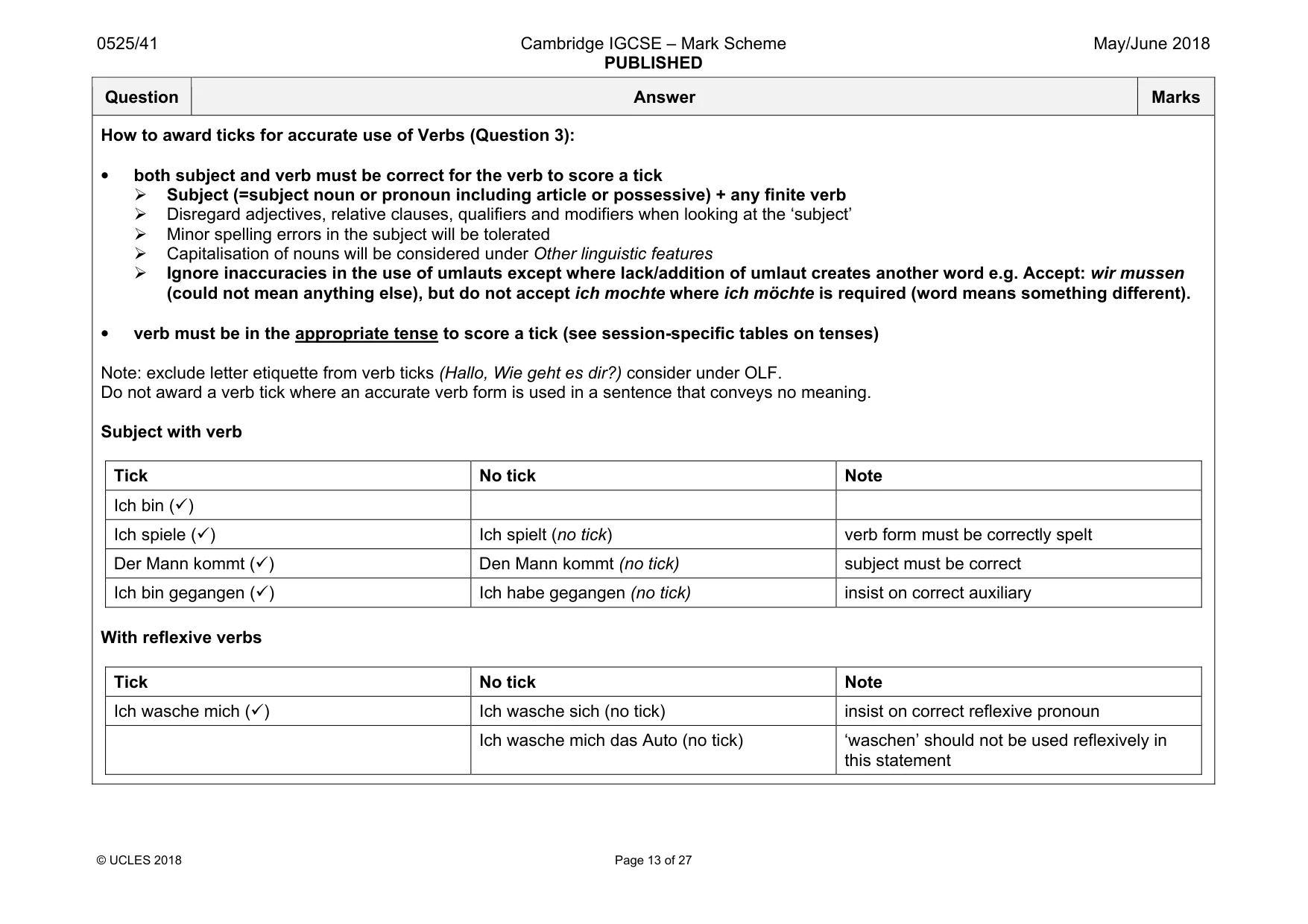 Mark scheme, page 13 of 27