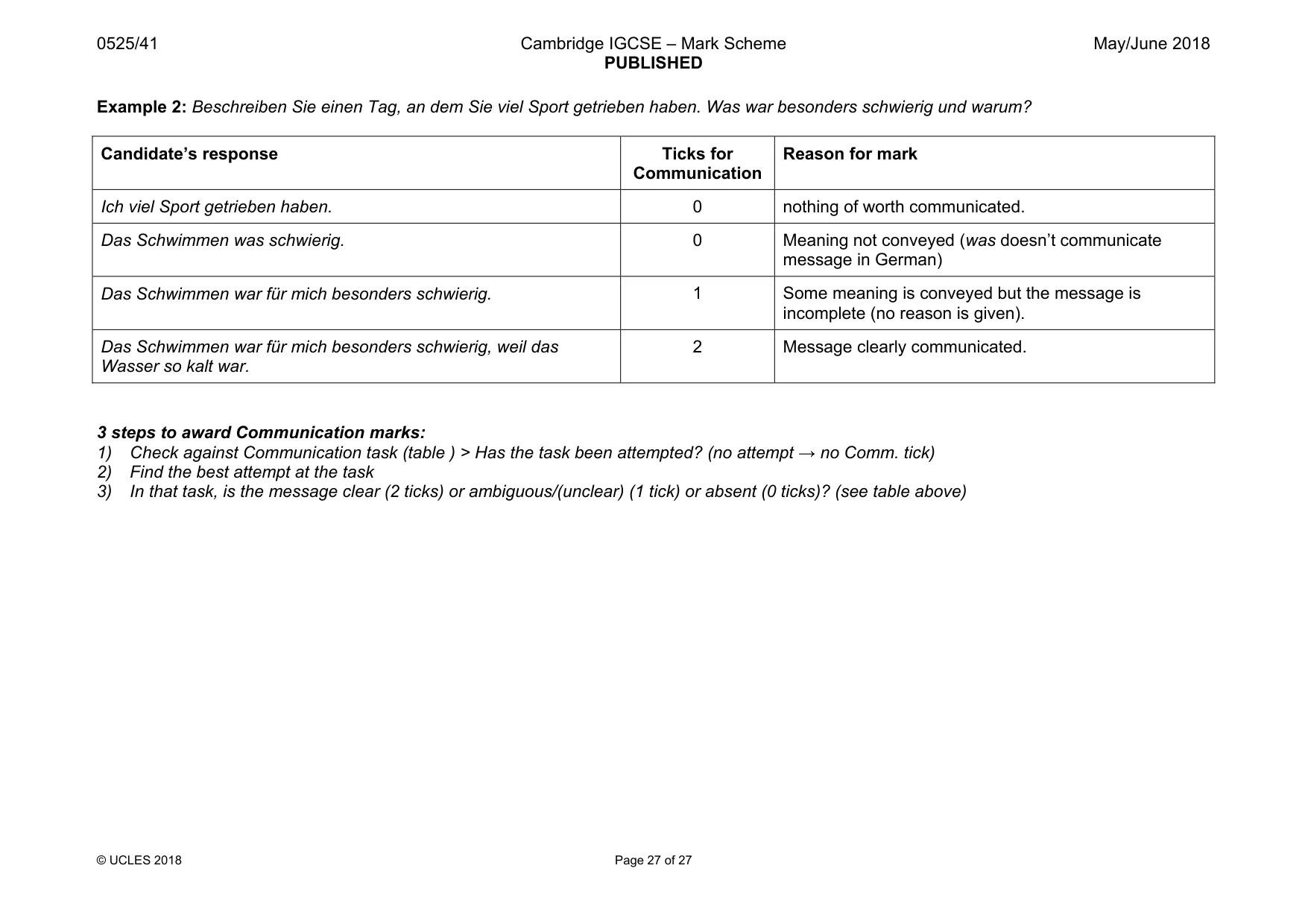 Mark scheme, page 27 of 27