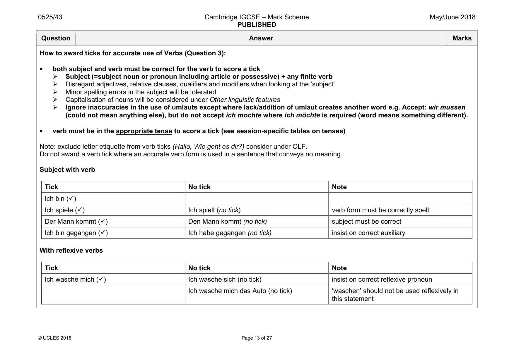 Mark scheme, page 13 of 27