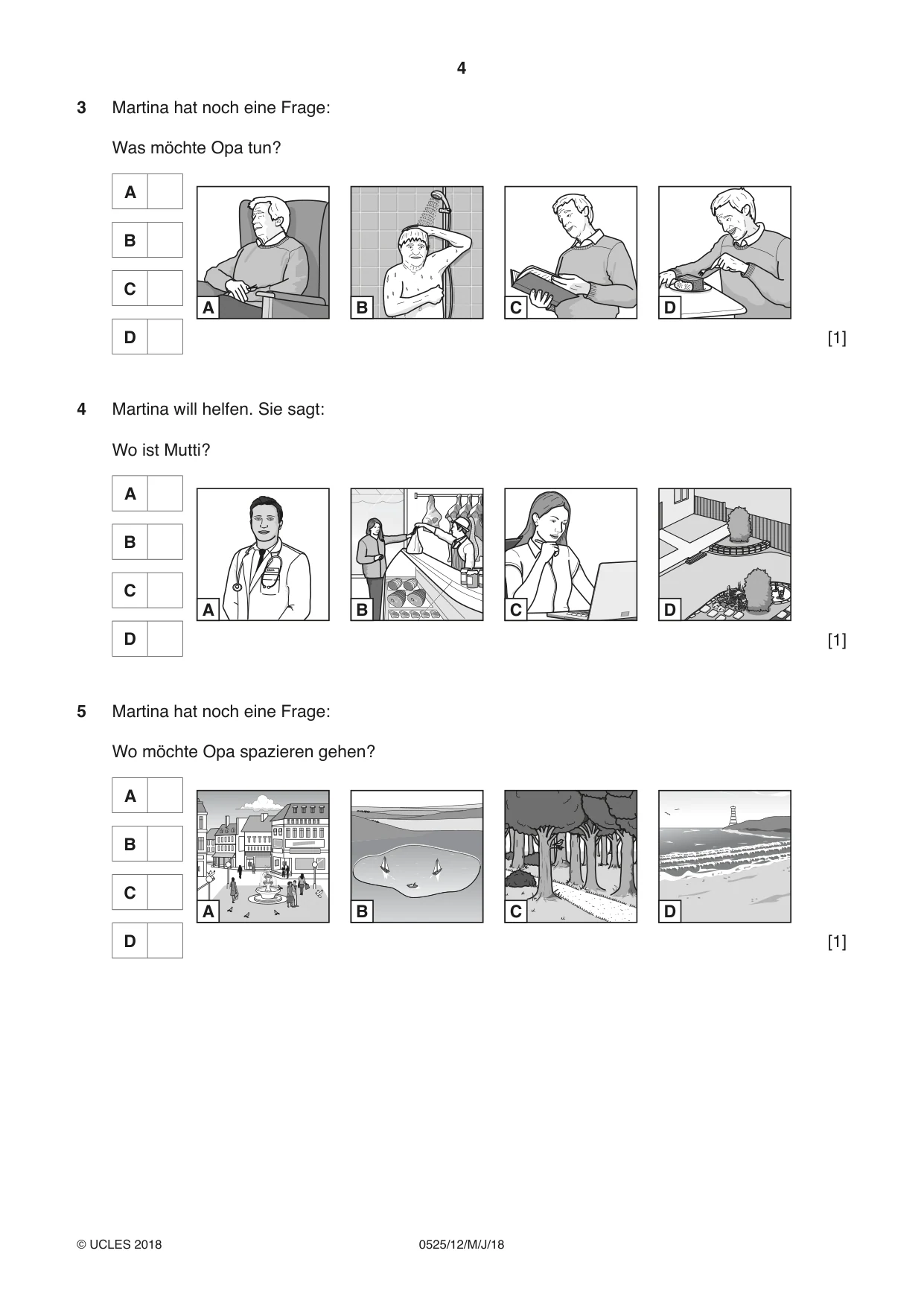 Cambridge IGCSE German - Foreign Language 0525 2018 May/June Paper 1 · Variant 2 question paper, page 4 of 16