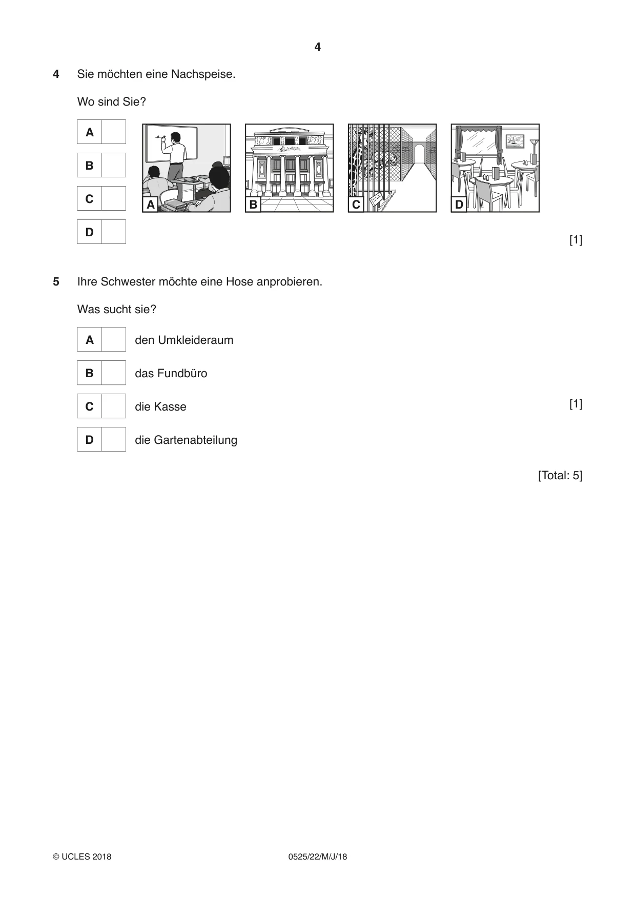 Cambridge IGCSE German - Foreign Language 0525 2018 May/June Paper 2 · Variant 2 question paper, page 4 of 16