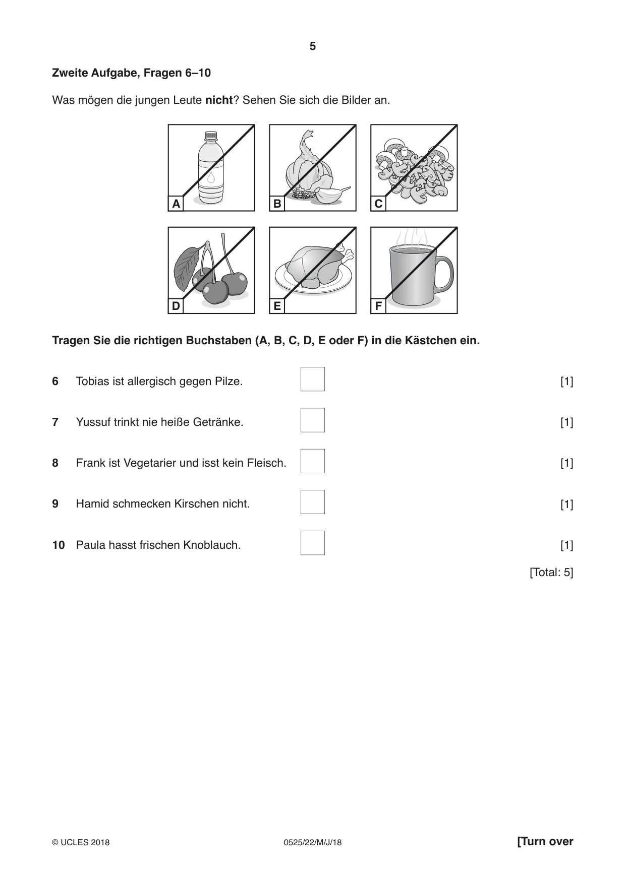Cambridge IGCSE German - Foreign Language 0525 2018 May/June Paper 2 · Variant 2 question paper, page 5 of 16