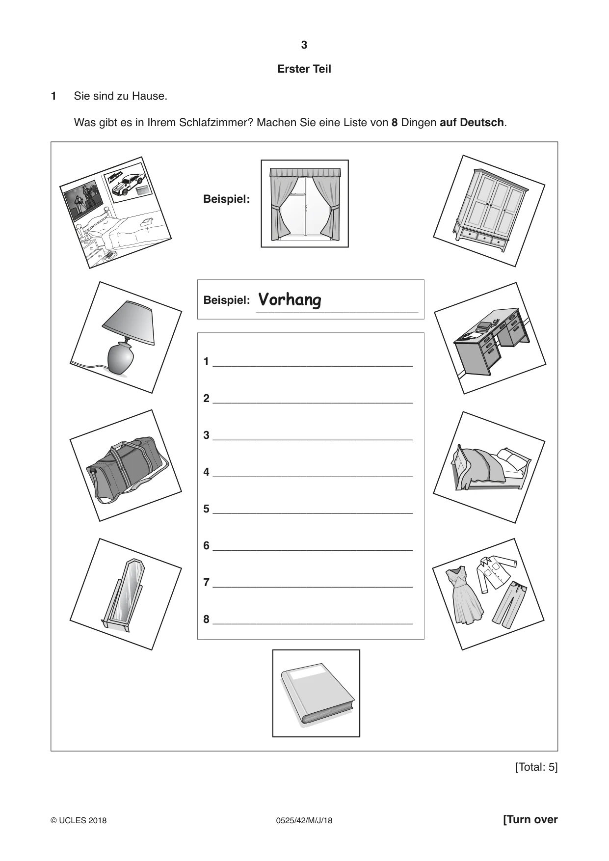Cambridge IGCSE German - Foreign Language 0525 2018 May/June Paper 4 · Variant 2 question paper, page 3 of 8