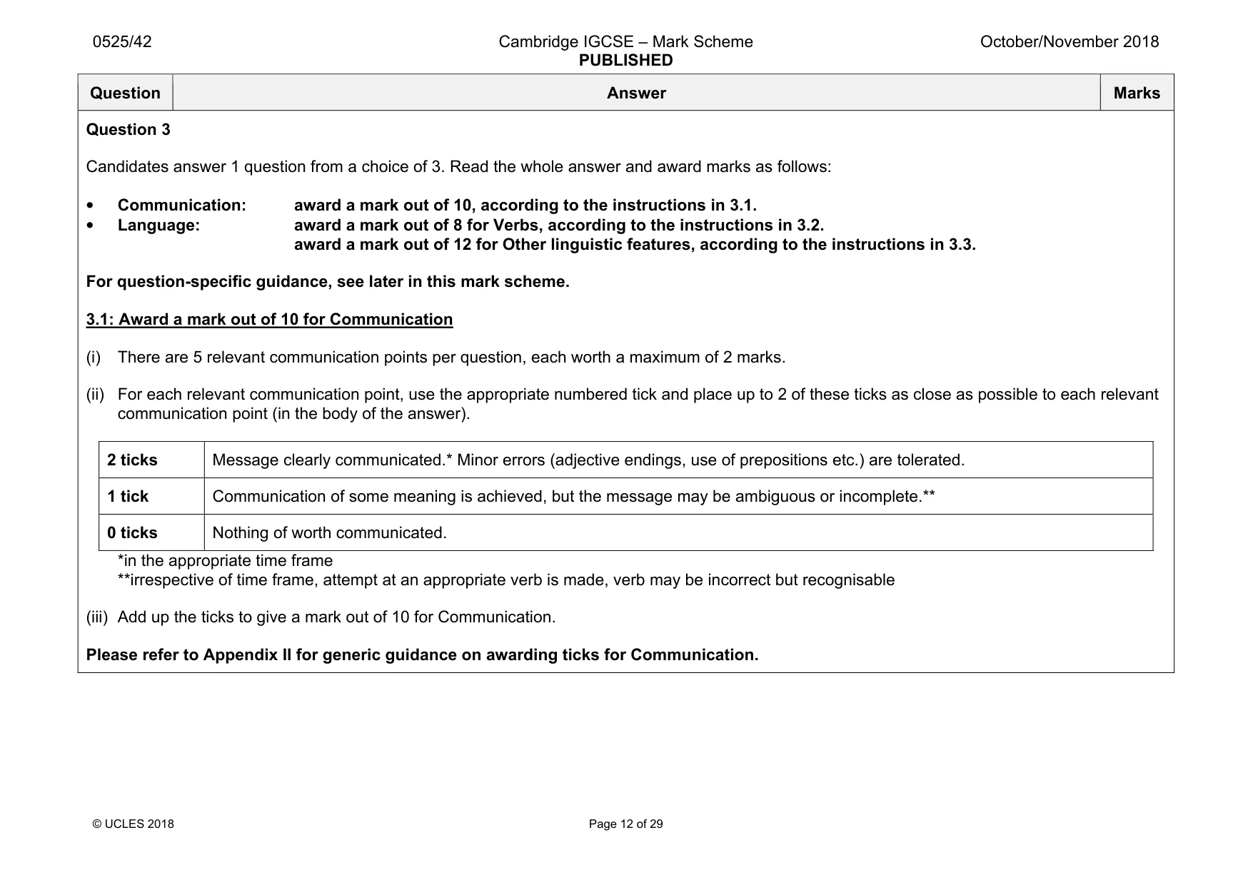 Mark scheme, page 12 of 29