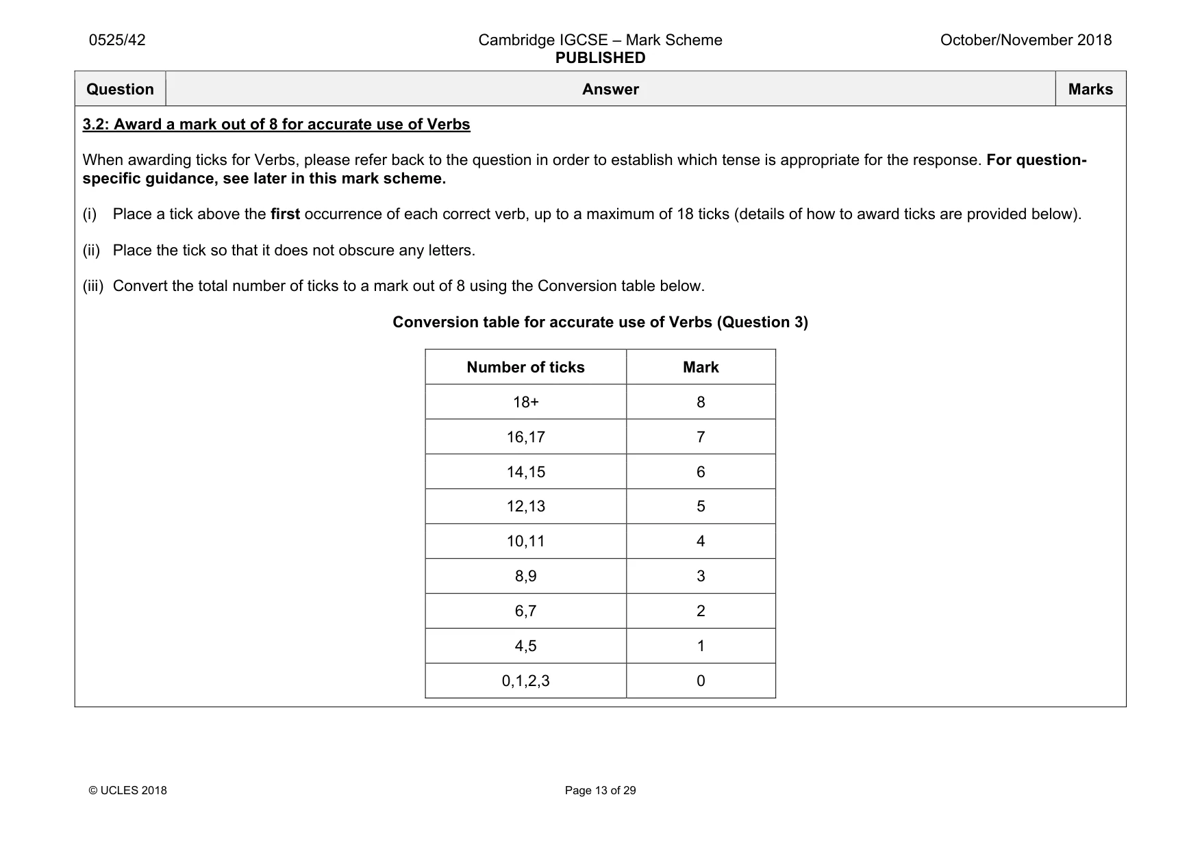 Mark scheme, page 13 of 29