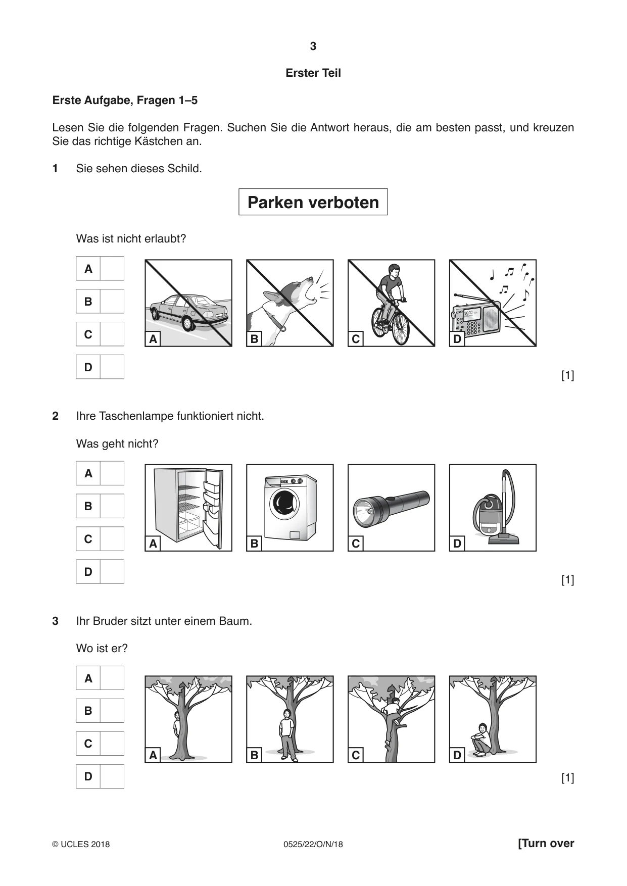 Cambridge IGCSE German - Foreign Language 0525 2018 Oct/Nov Paper 2 · Variant 2 question paper, page 3 of 16
