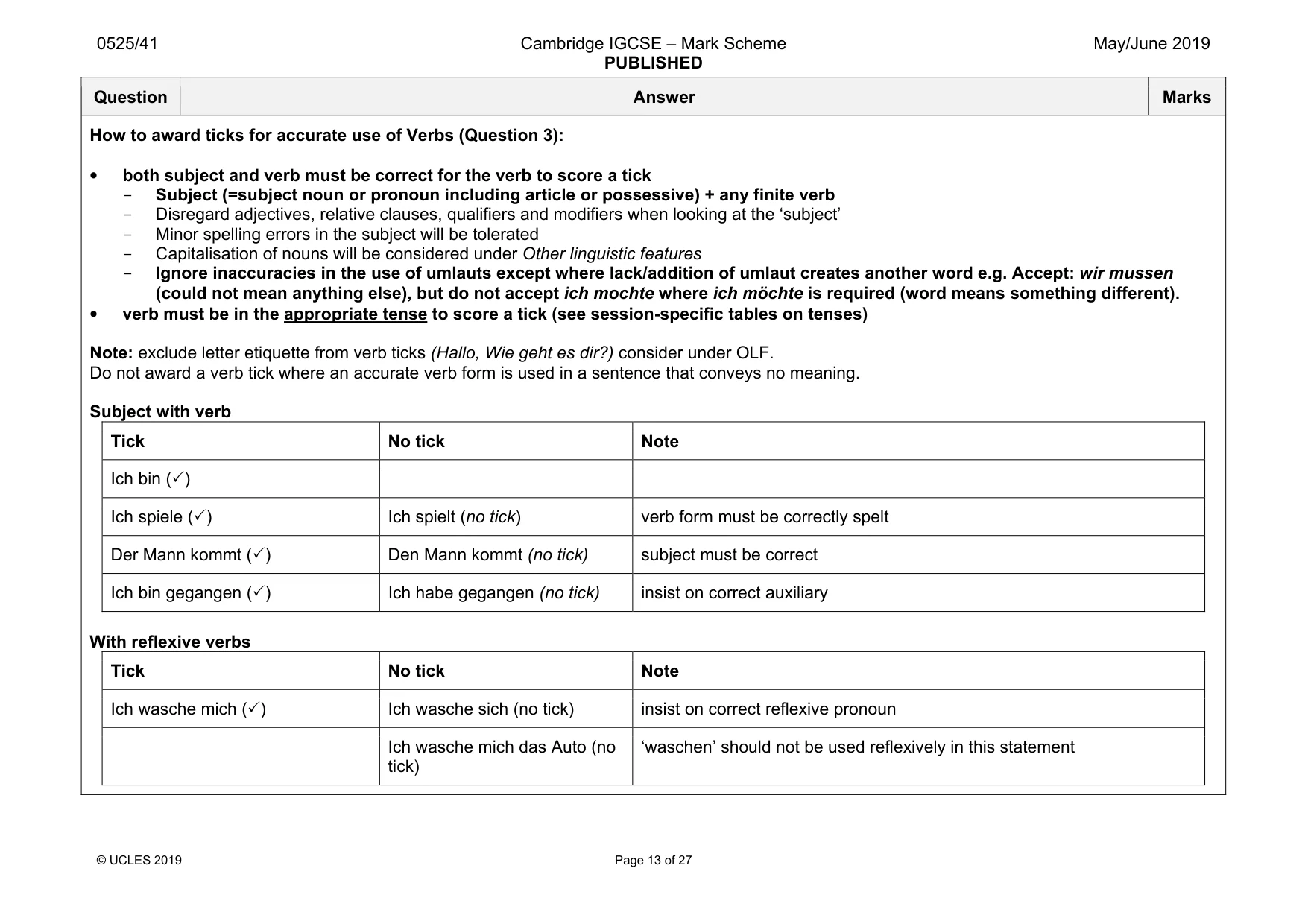 Mark scheme, page 13 of 27