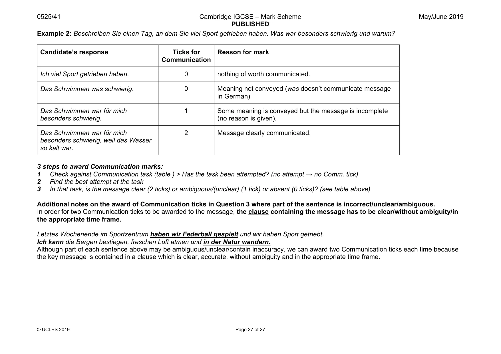 Mark scheme, page 27 of 27