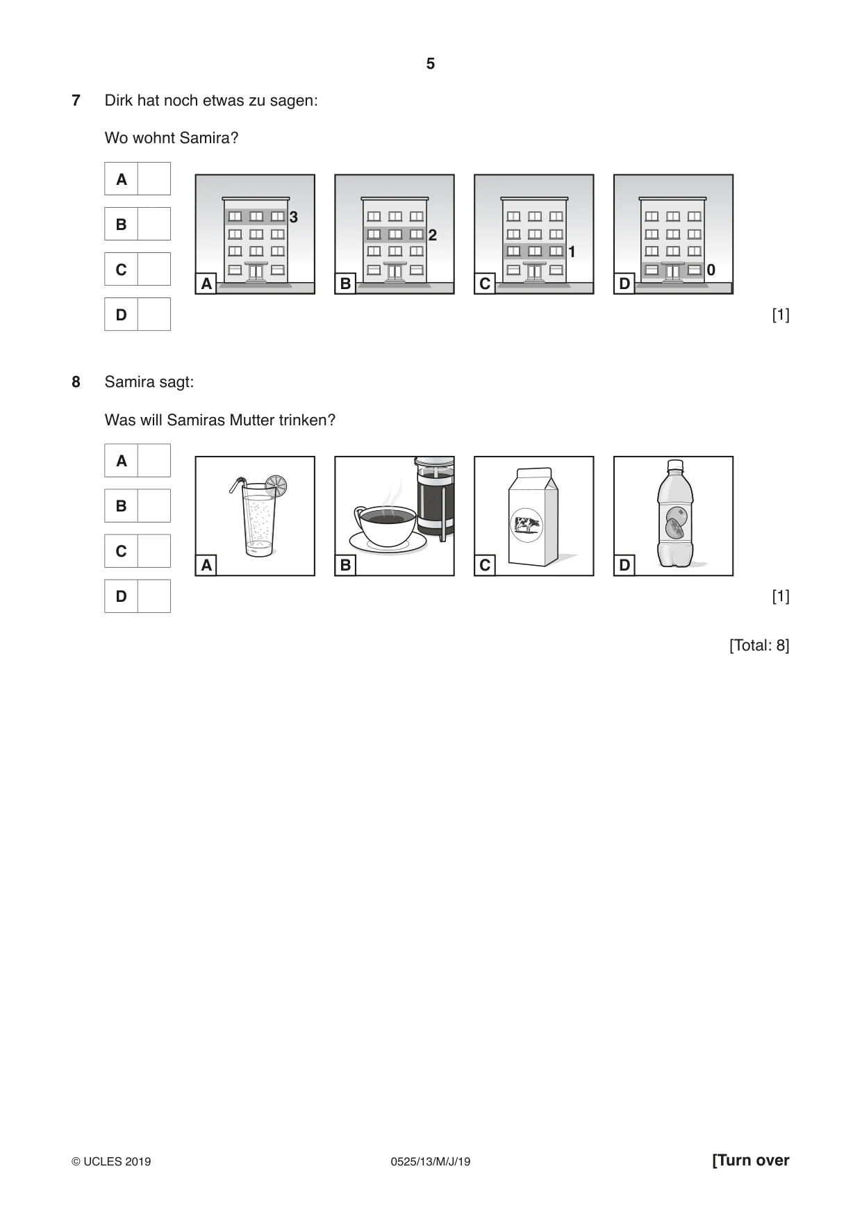Cambridge IGCSE German - Foreign Language 0525 2019 May/June Paper 1 · Variant 3 question paper, page 5 of 16