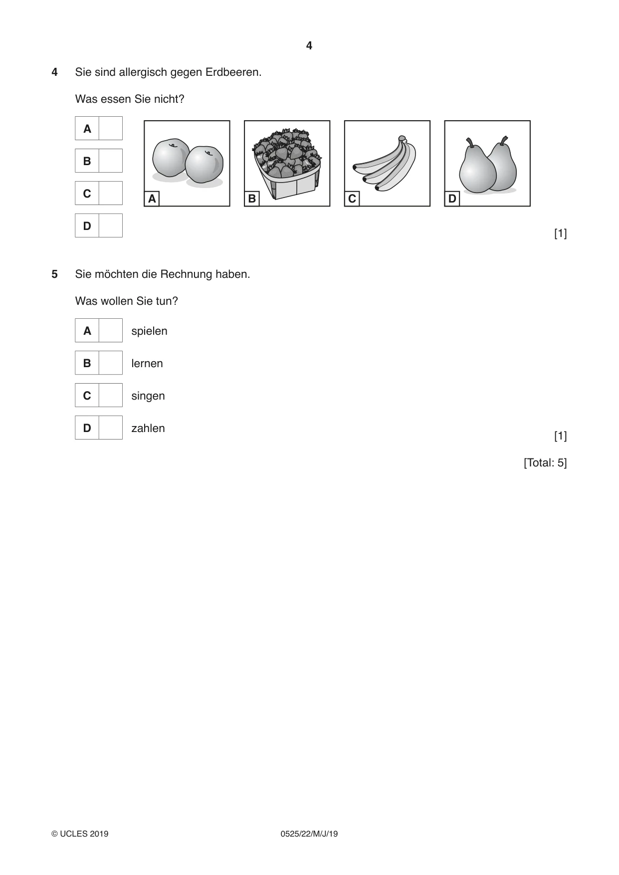 Cambridge IGCSE German - Foreign Language 0525 2019 May/June Paper 2 · Variant 2 question paper, page 4 of 16