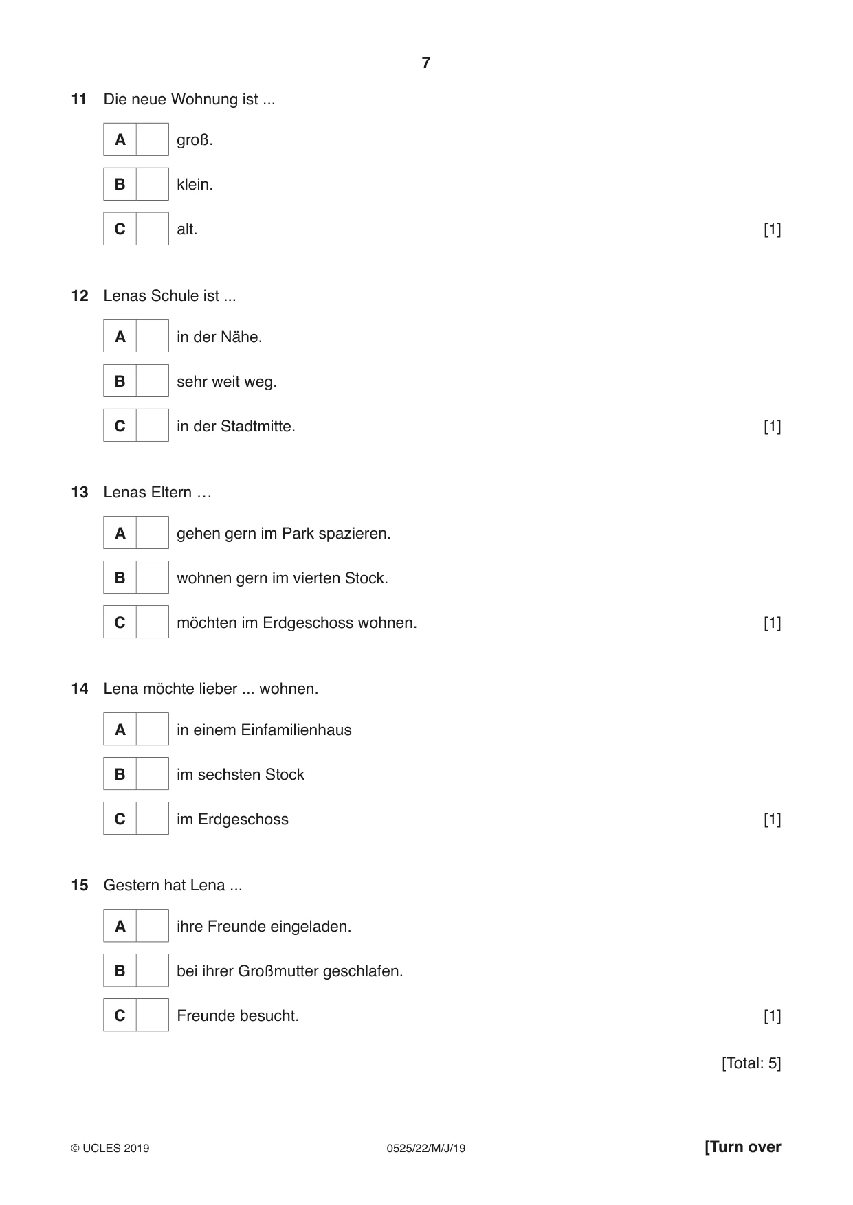 Cambridge IGCSE German - Foreign Language 0525 2019 May/June Paper 2 · Variant 2 question paper, page 7 of 16