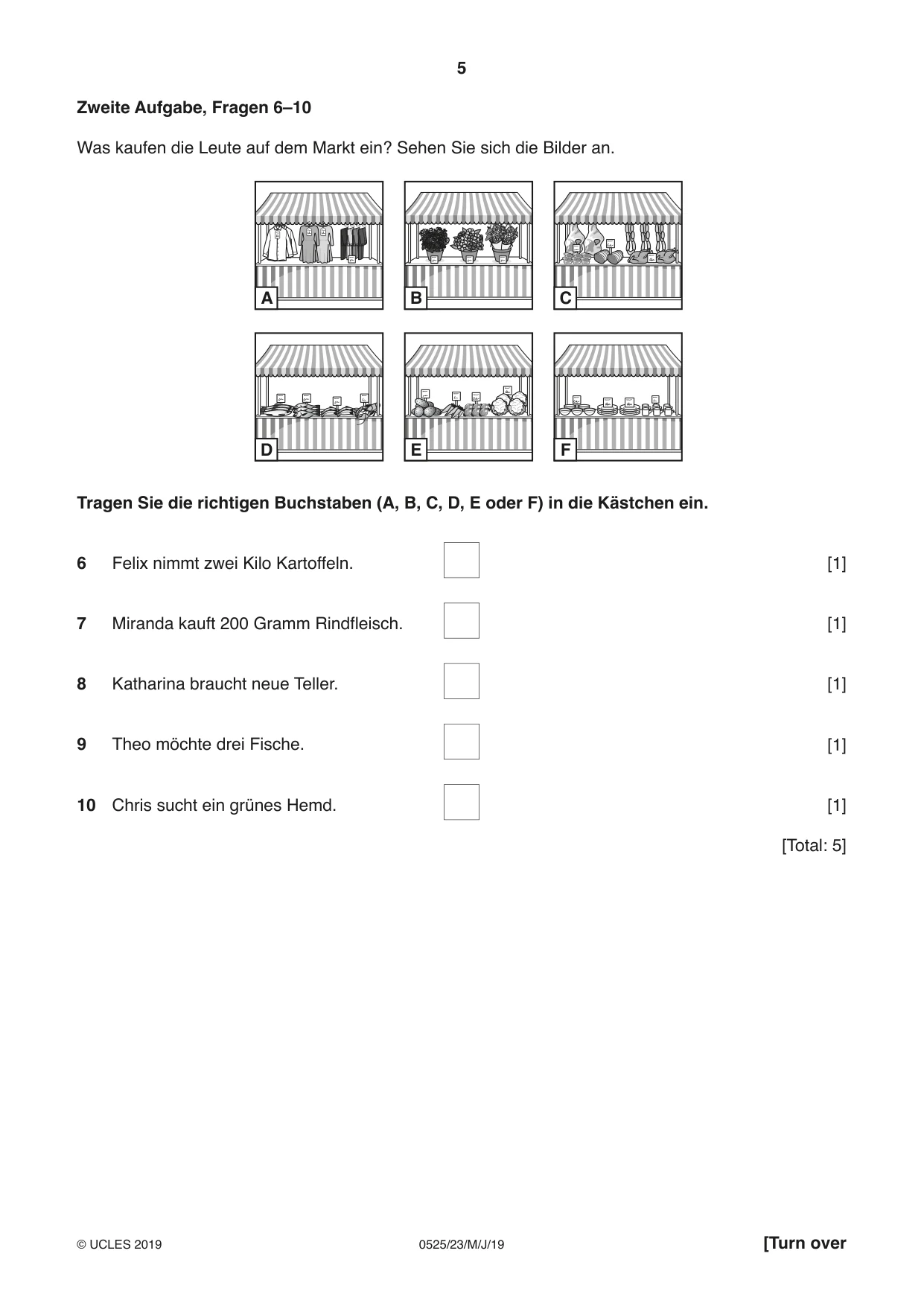 Cambridge IGCSE German - Foreign Language 0525 2019 May/June Paper 2 · Variant 3 question paper, page 5 of 16