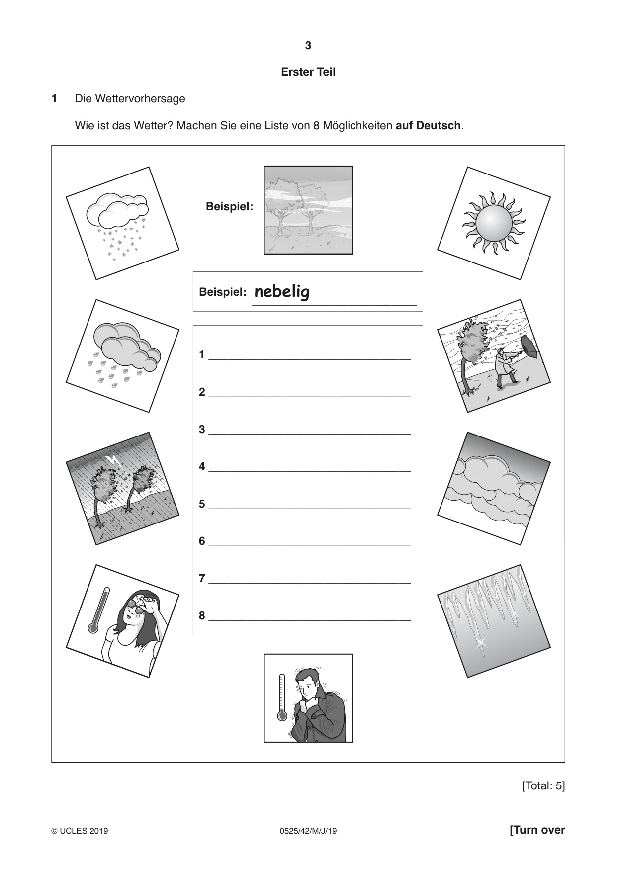Cambridge IGCSE German - Foreign Language 0525 2019 May/June Paper 4 · Variant 2 question paper, page 3 of 8