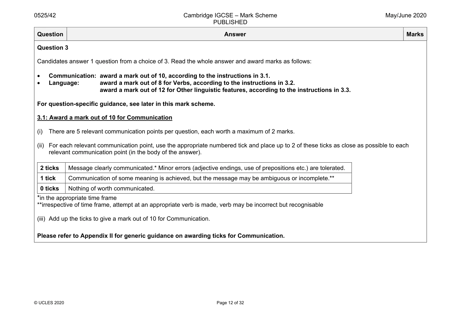 Mark scheme, page 12 of 32