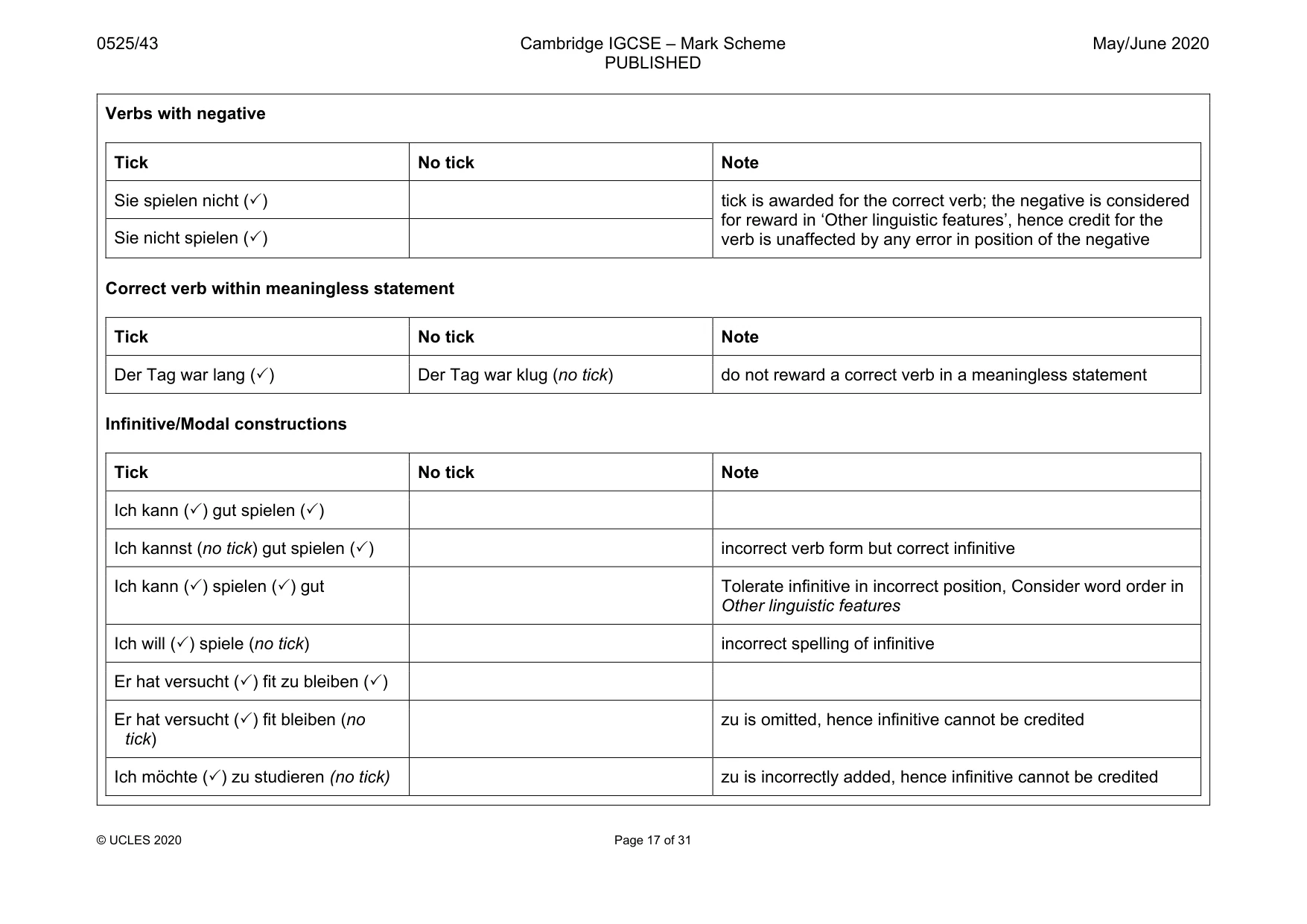 Mark scheme, page 17 of 31