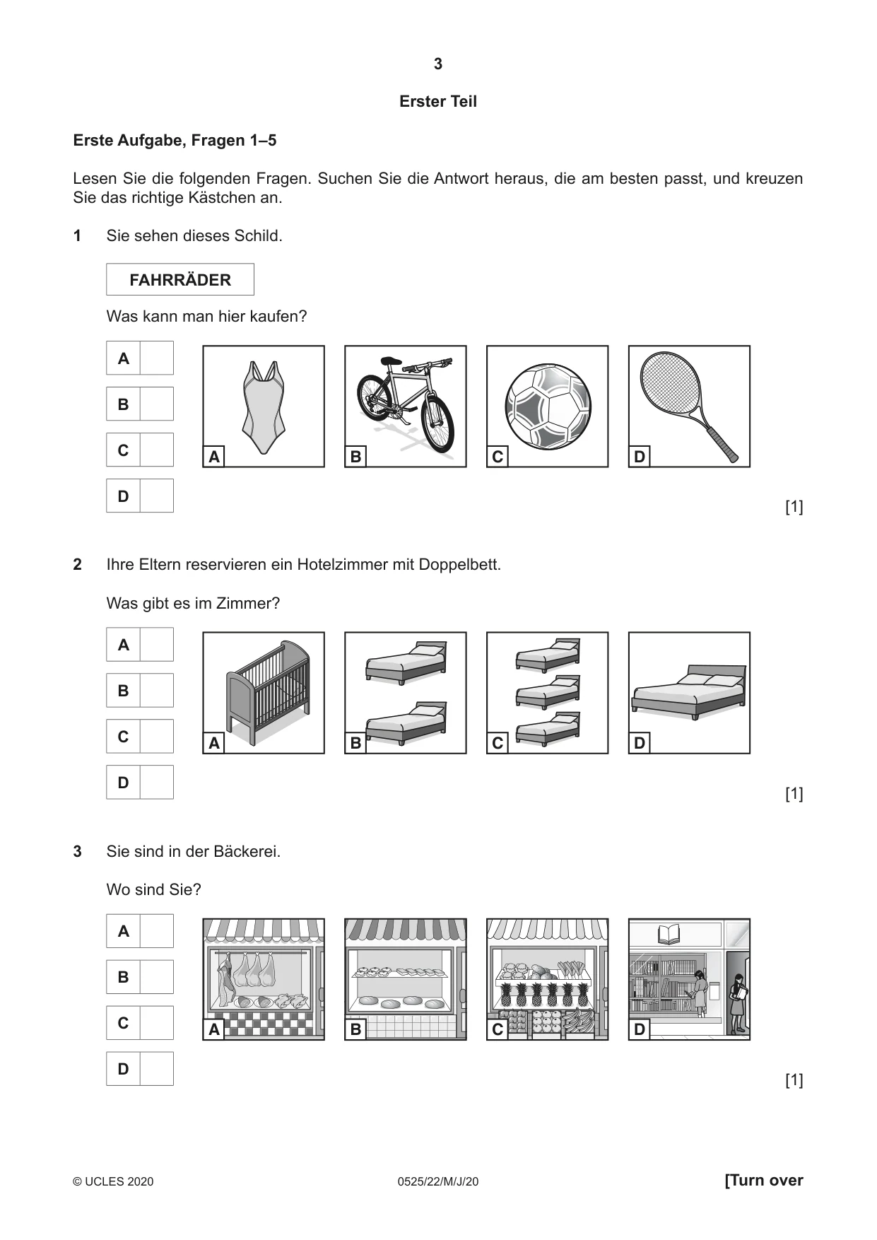 Cambridge IGCSE German - Foreign Language 0525 2020 May/June Paper 2 · Variant 2 question paper, page 3 of 16